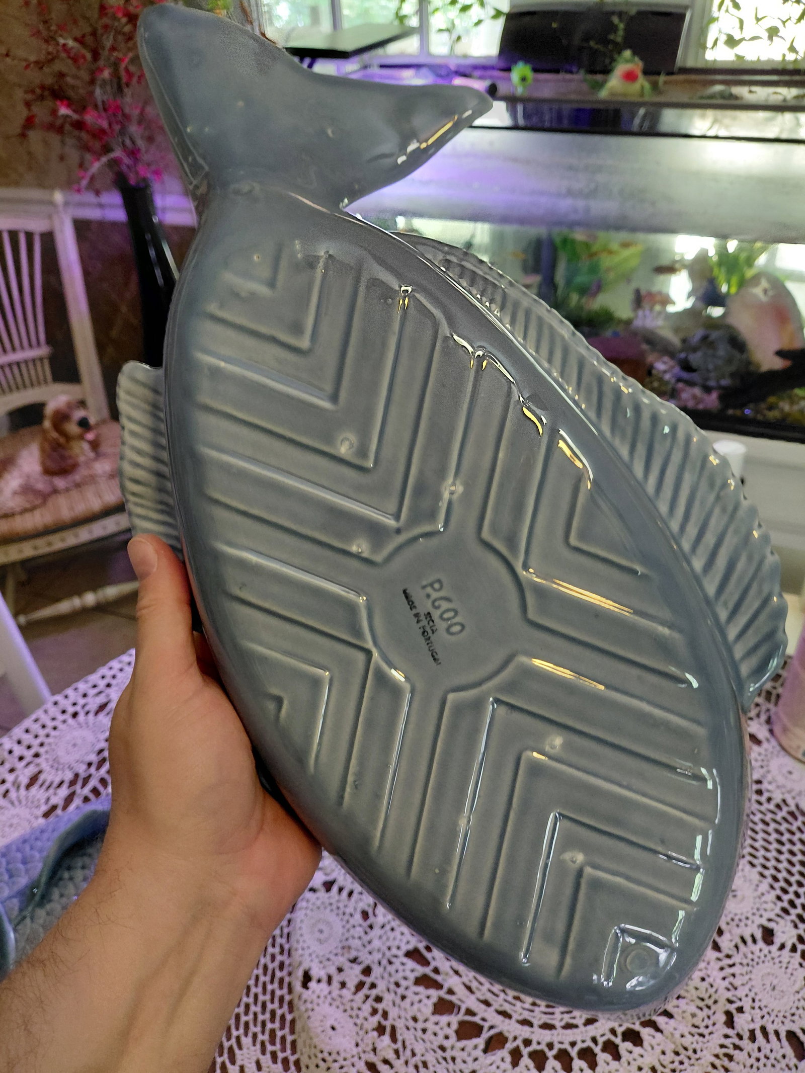Unique Set of Portugese Pottery Fish Casserole Dishes - 5