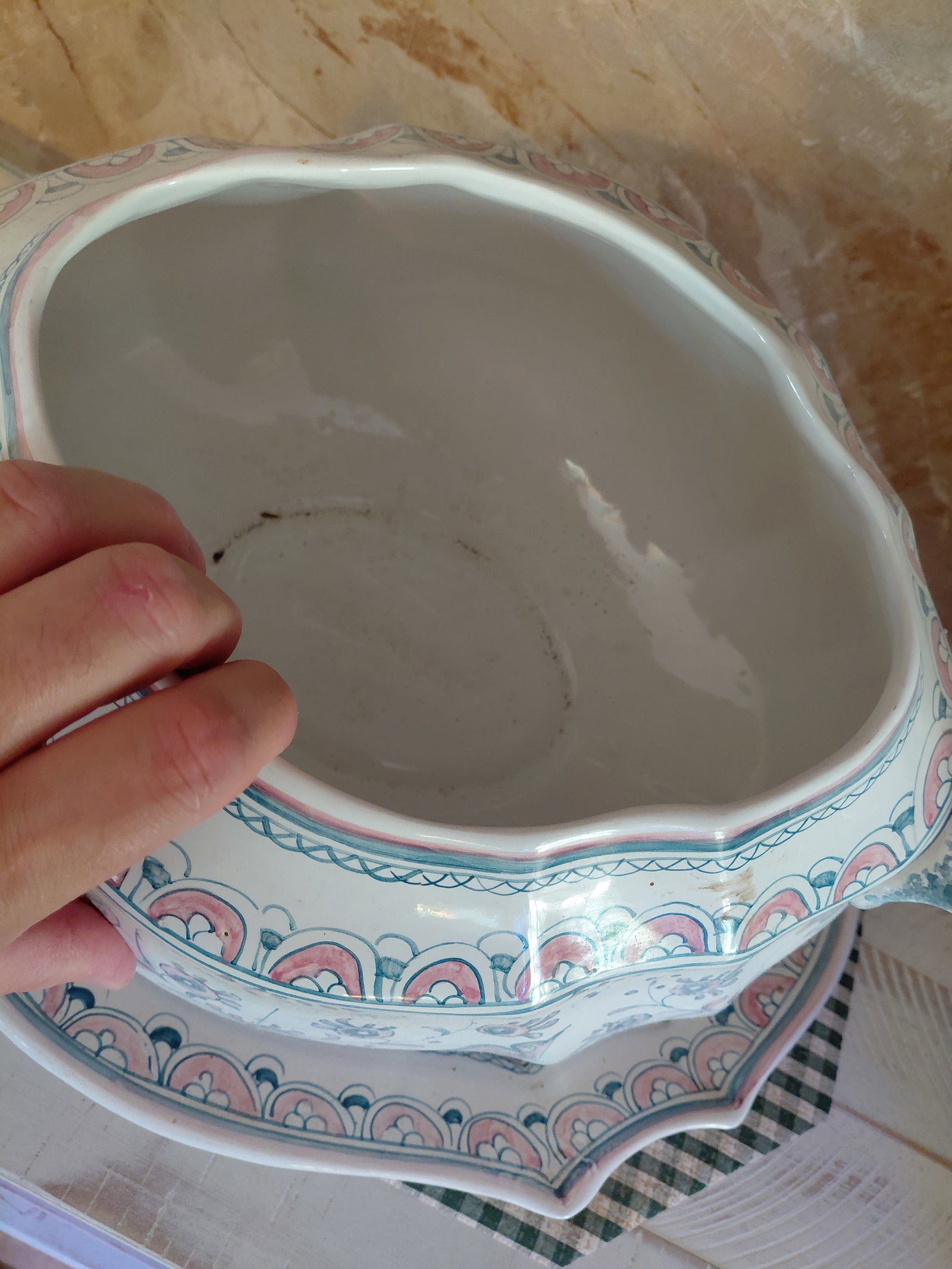 Vintage Portugese Soup Turene and Platter - 5
