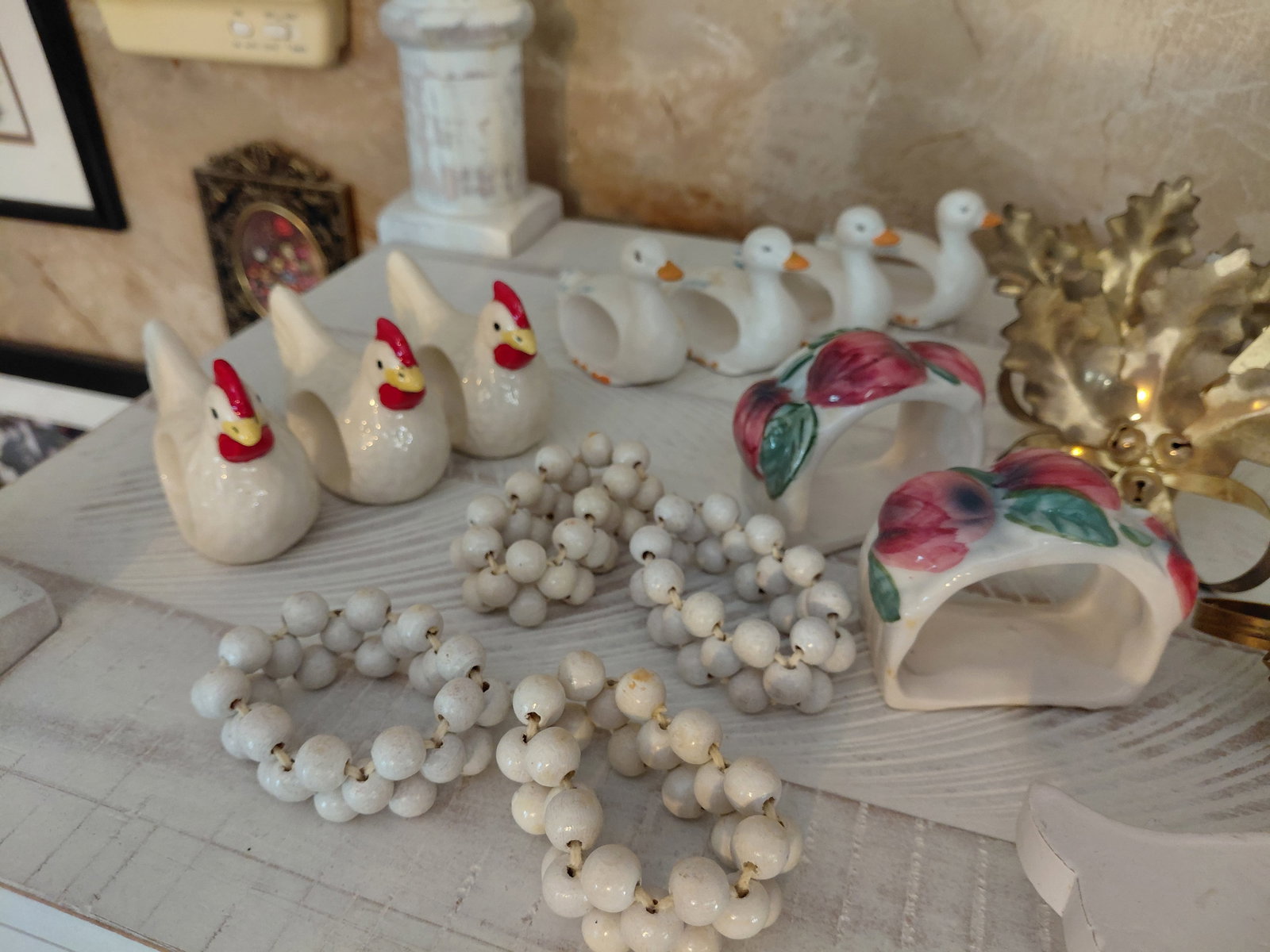 Large Napkin Ring Lot / As seen - 5