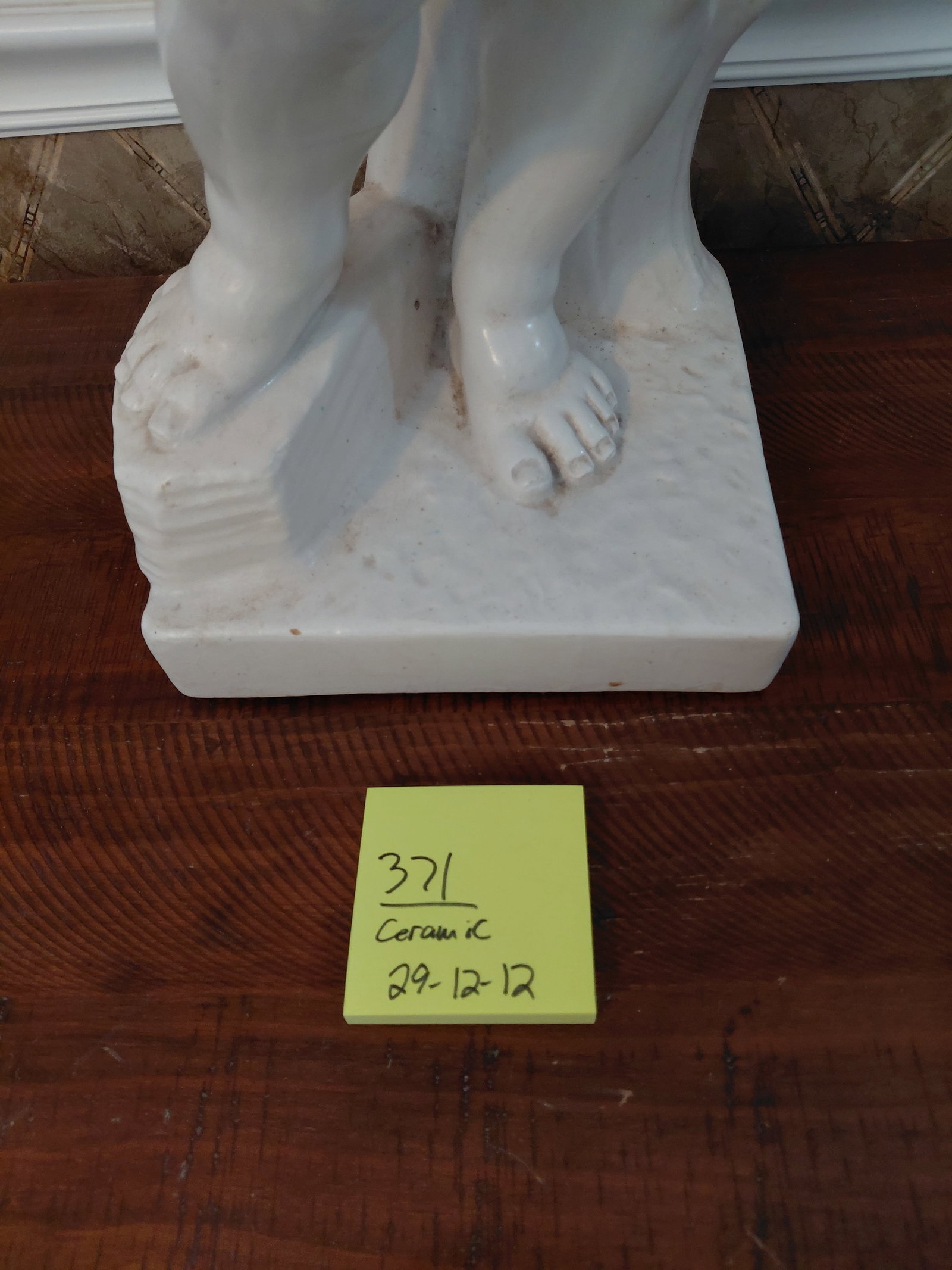 Large Vintage Cherub Statue / Ceramic / as seen - 2