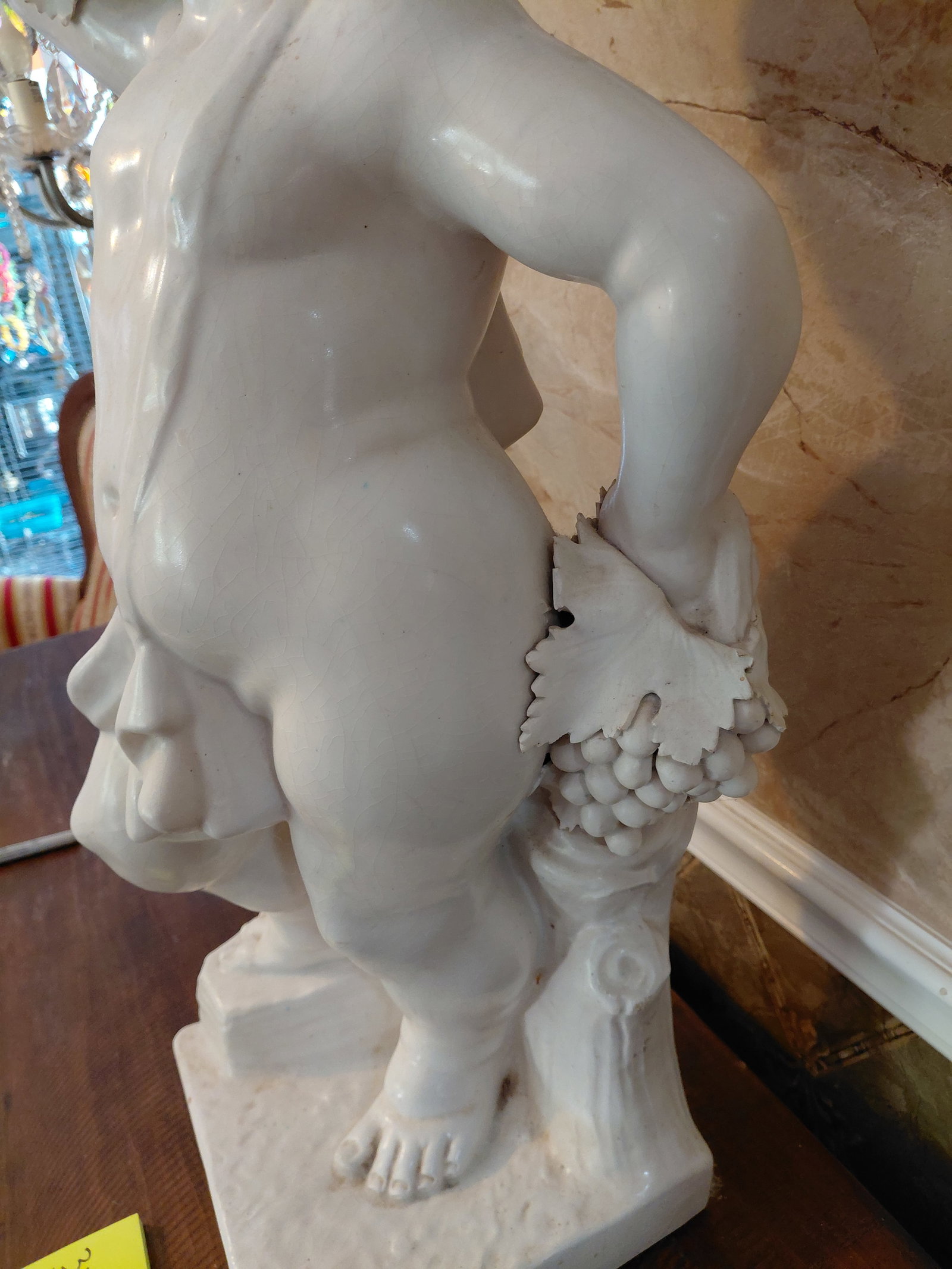 Large Vintage Cherub Statue / Ceramic / as seen - 4