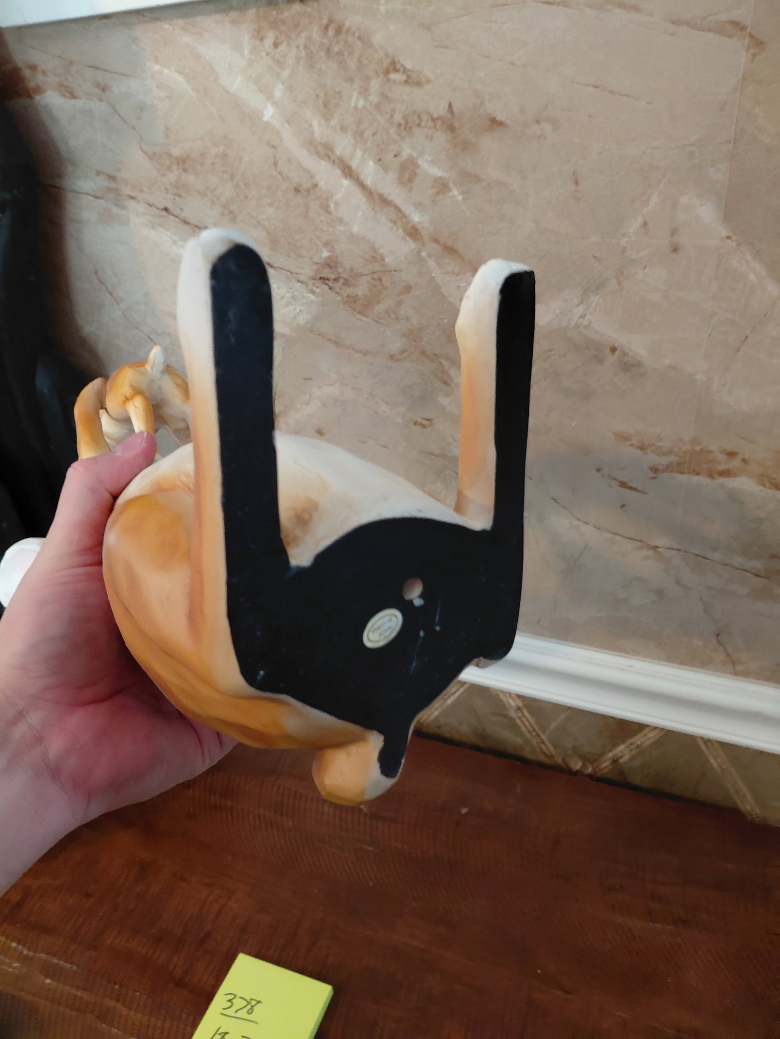 Large Resin Bunny Statue Mom and Baby - 6