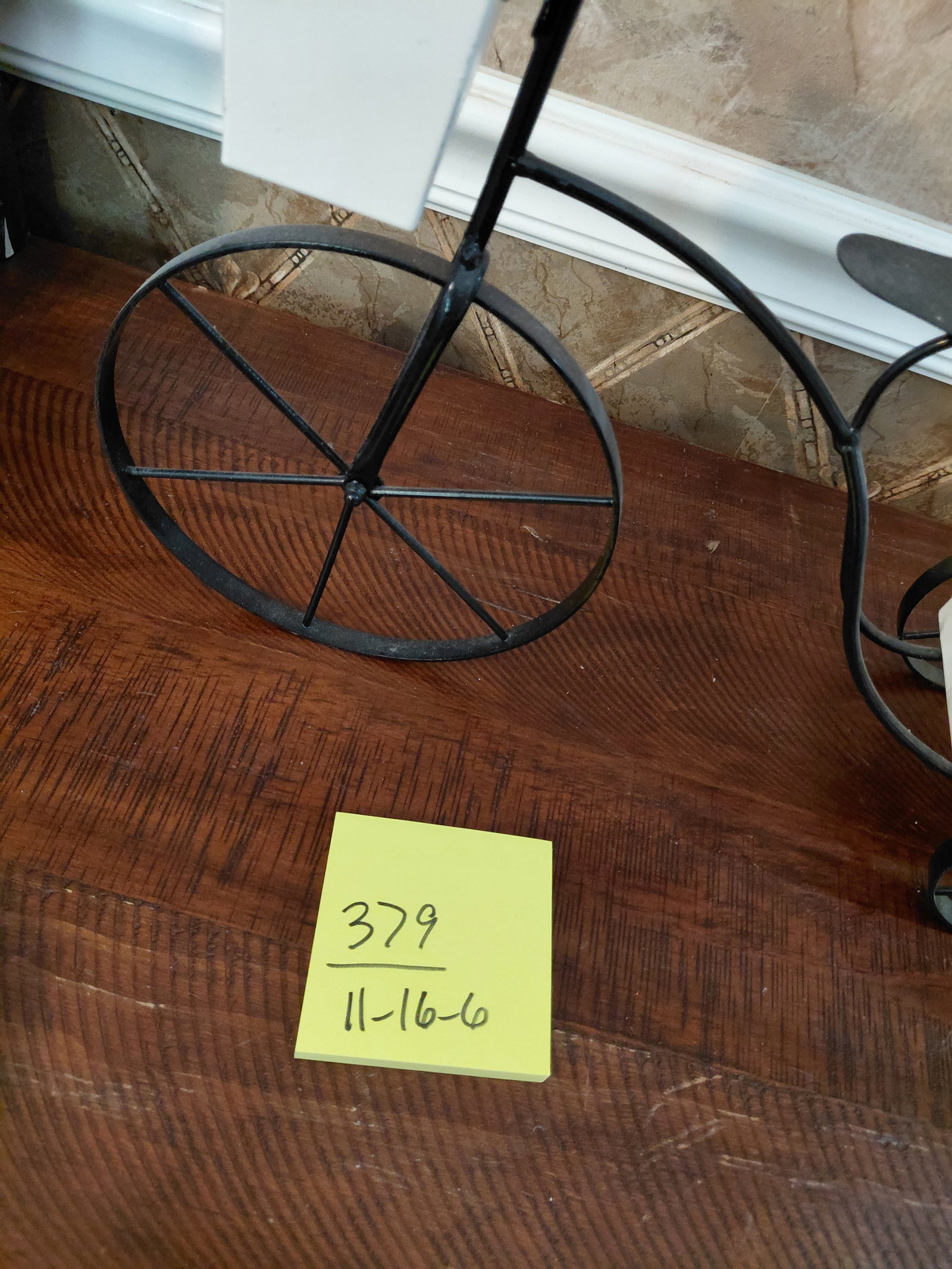 Decorative Metal Tri-Cycle Planter - 2