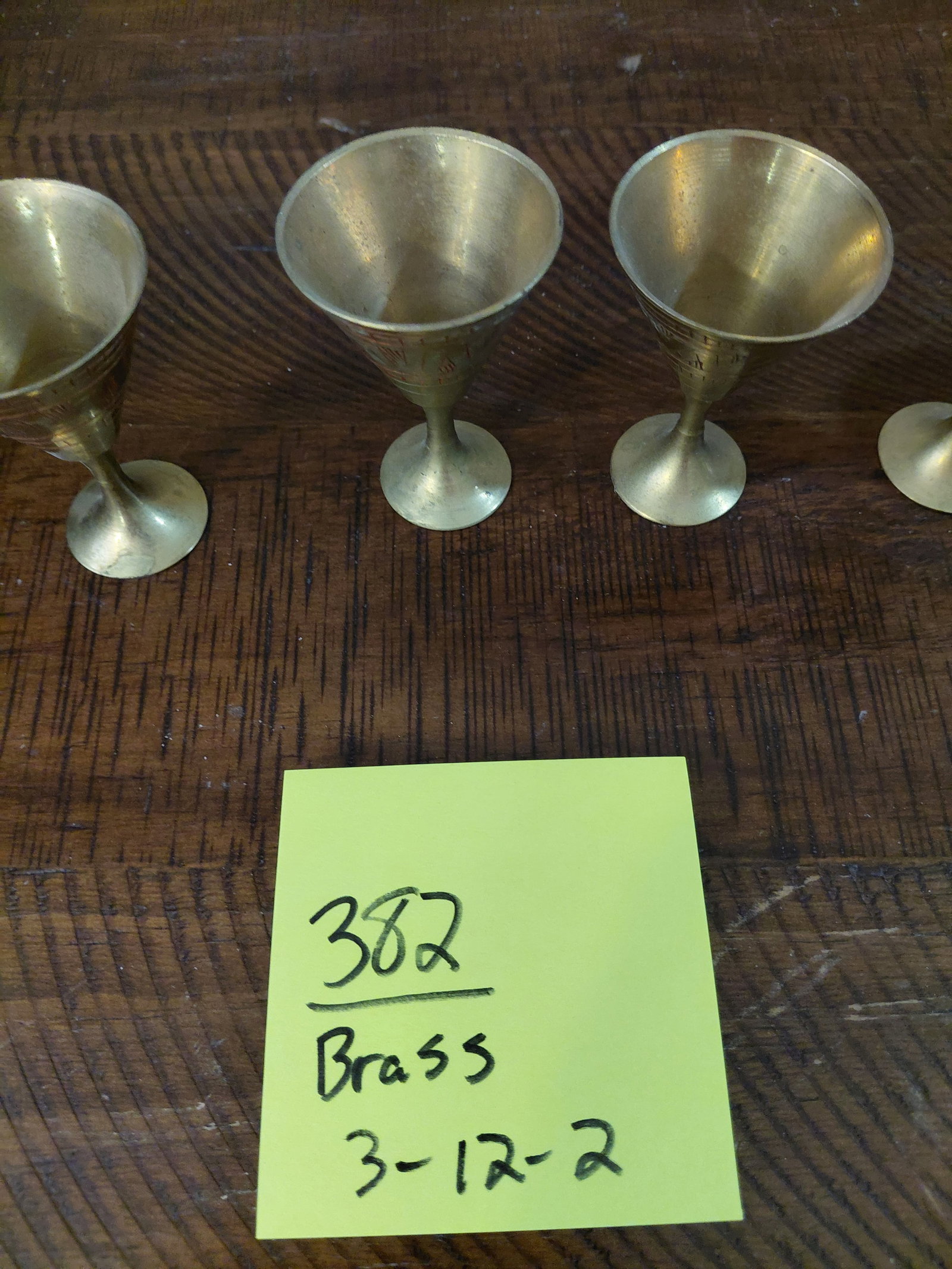 Set of Brass Small Goblets - 2