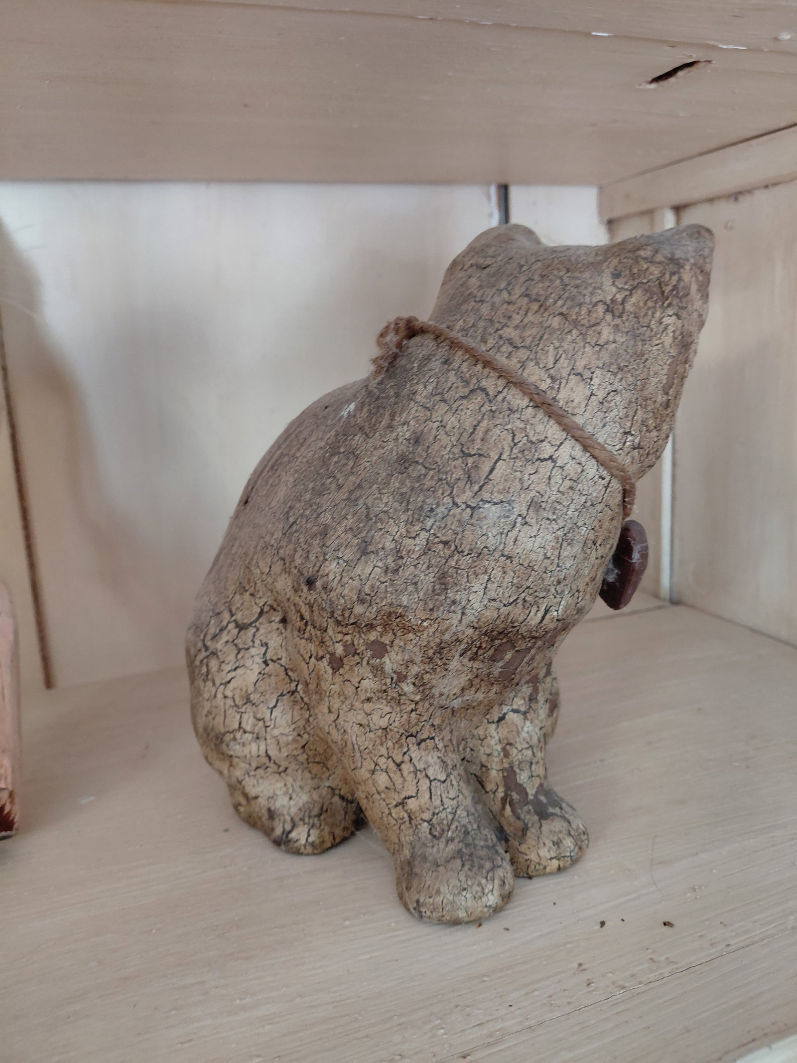 Lot of Carved Wood Cat Statues - 4