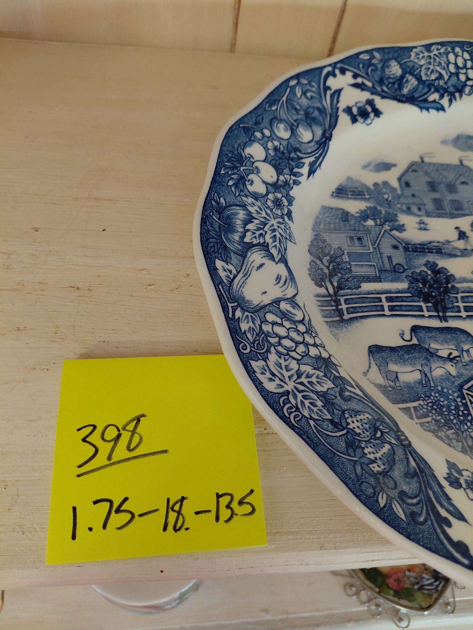 Large Blue Willow Style Platter - 2