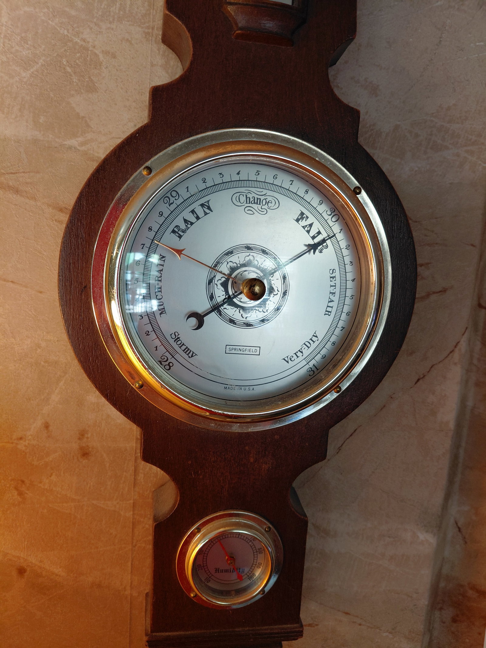 Vintage Springfield Barometer - 3