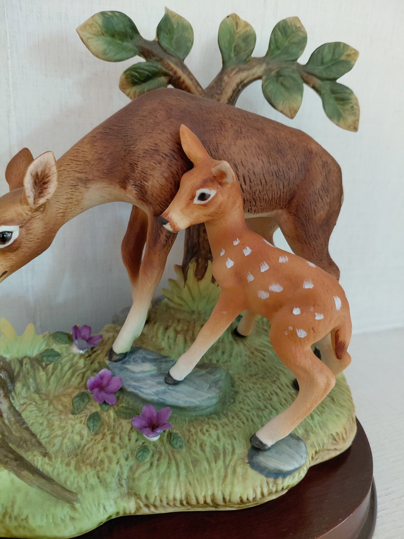 Andrea by Sadek Porcelain Statue / Deer Family - 4