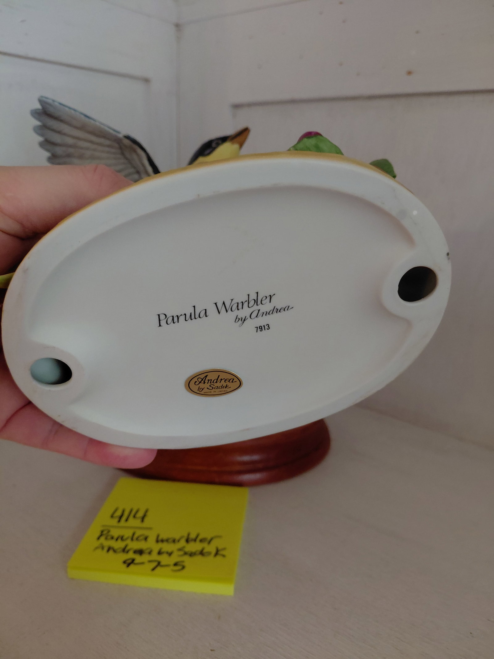 Andrea by Sadek Porcelain Statue / Parula Warbler - 5