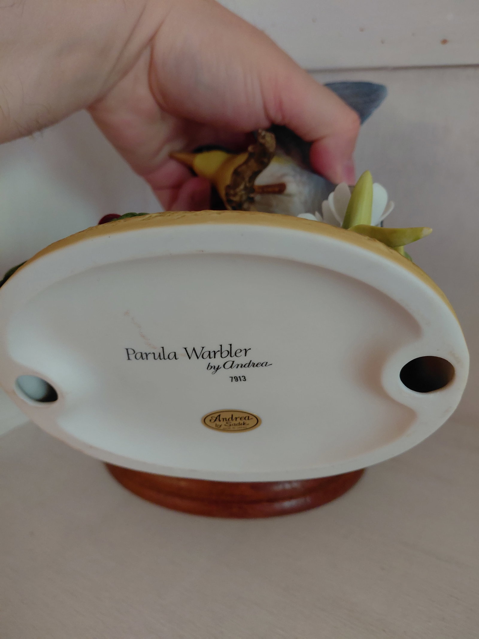 Andrea by Sadek Porcelain Statue / Parula Warbler - 5
