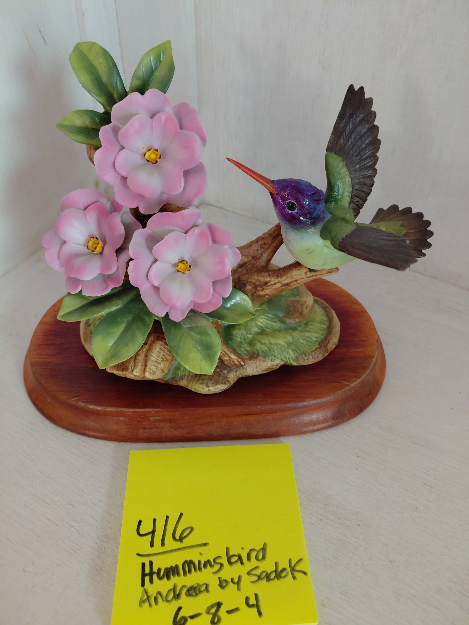 Andrea by Sadek Porcelain Statue / Hummingbird - 2