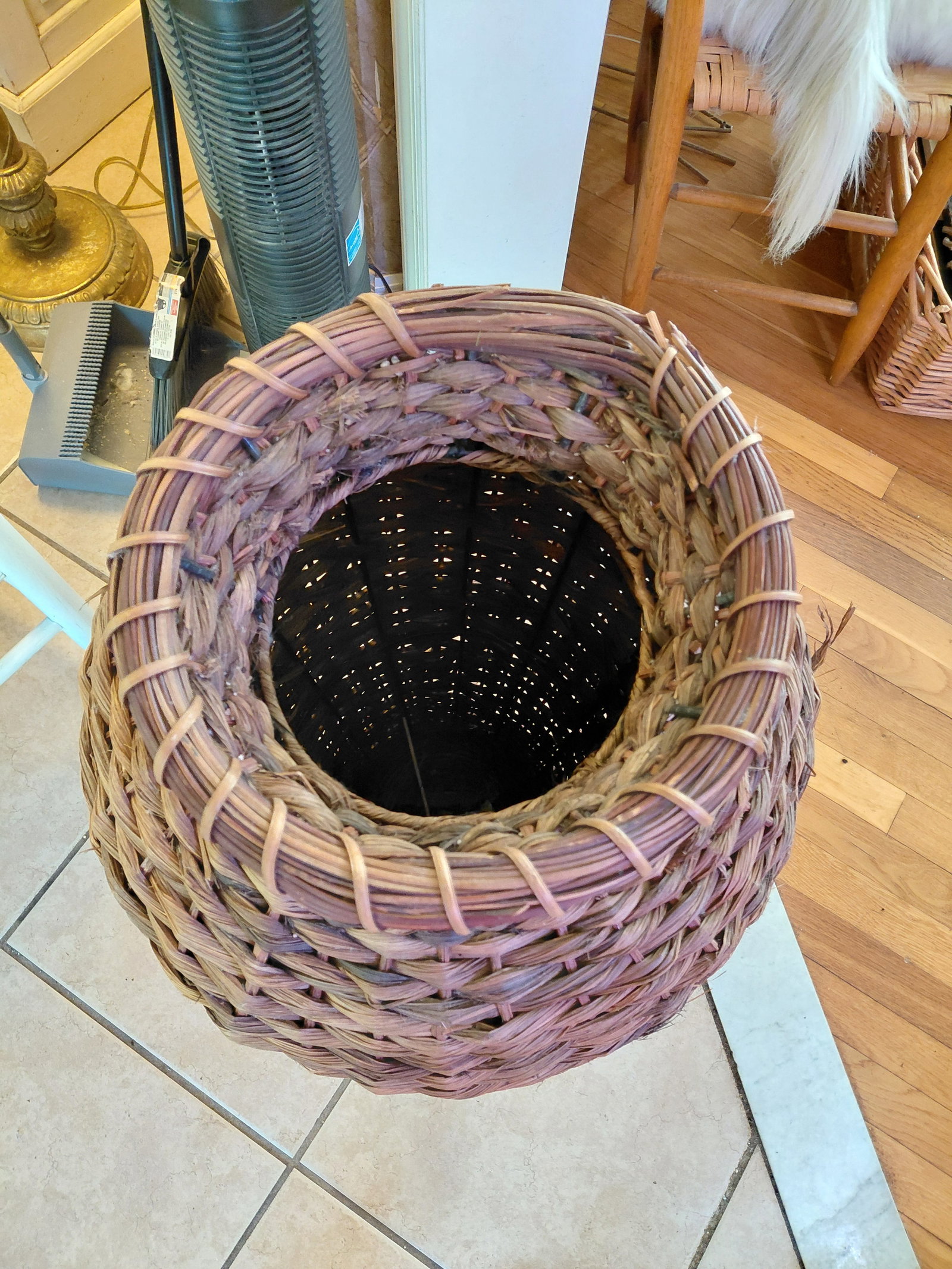 Medium Size Wicker Urn Basket - 3