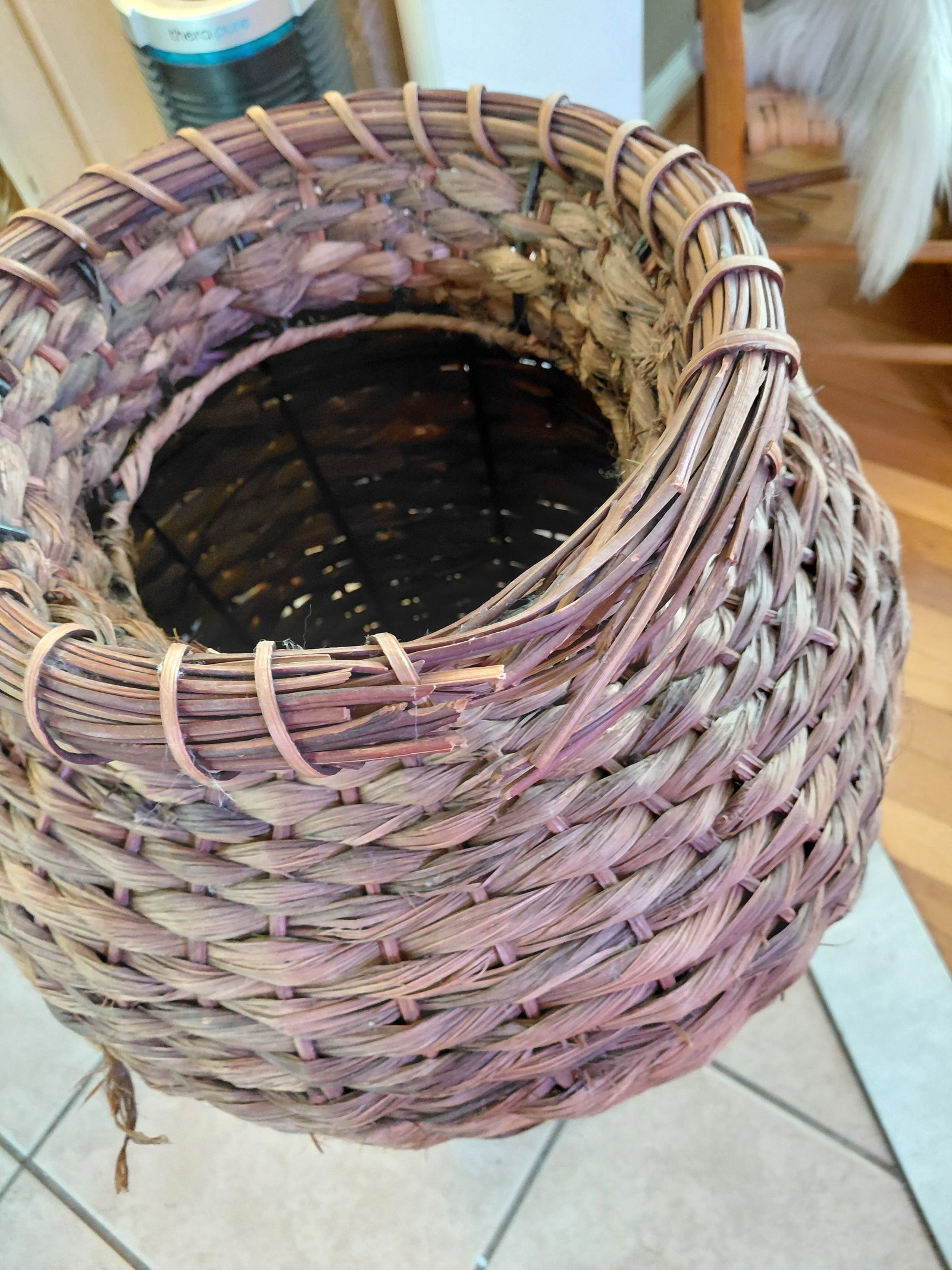 Medium Size Wicker Urn Basket - 4