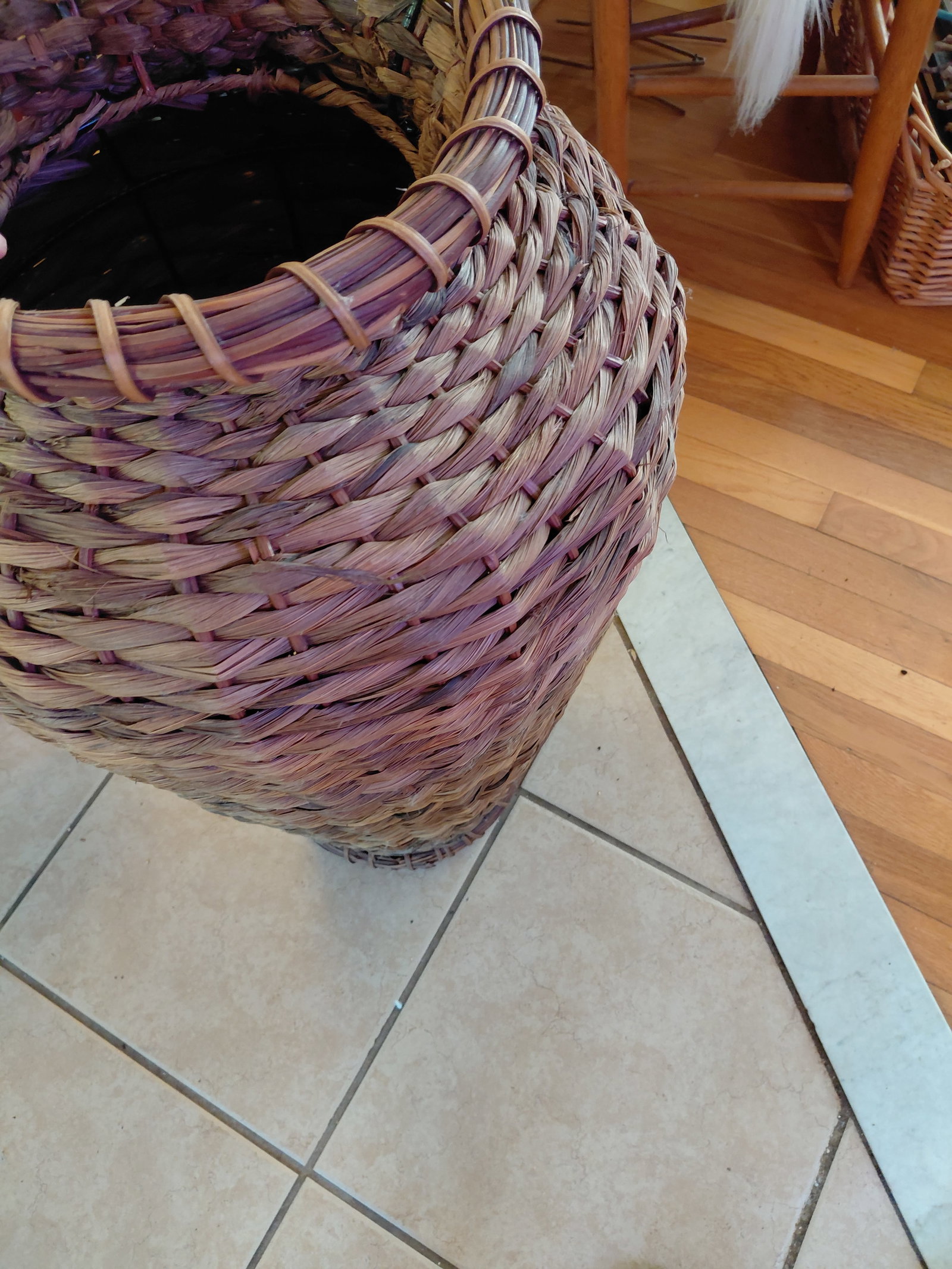 Medium Size Wicker Urn Basket - 6