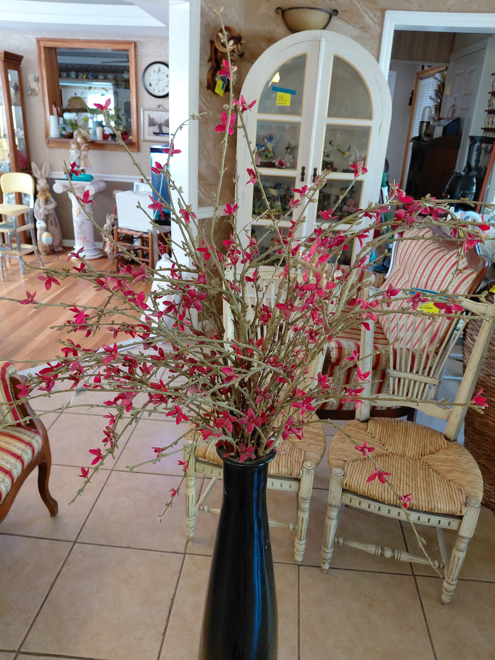 Large Glass Vase with Floral arrangement - 5