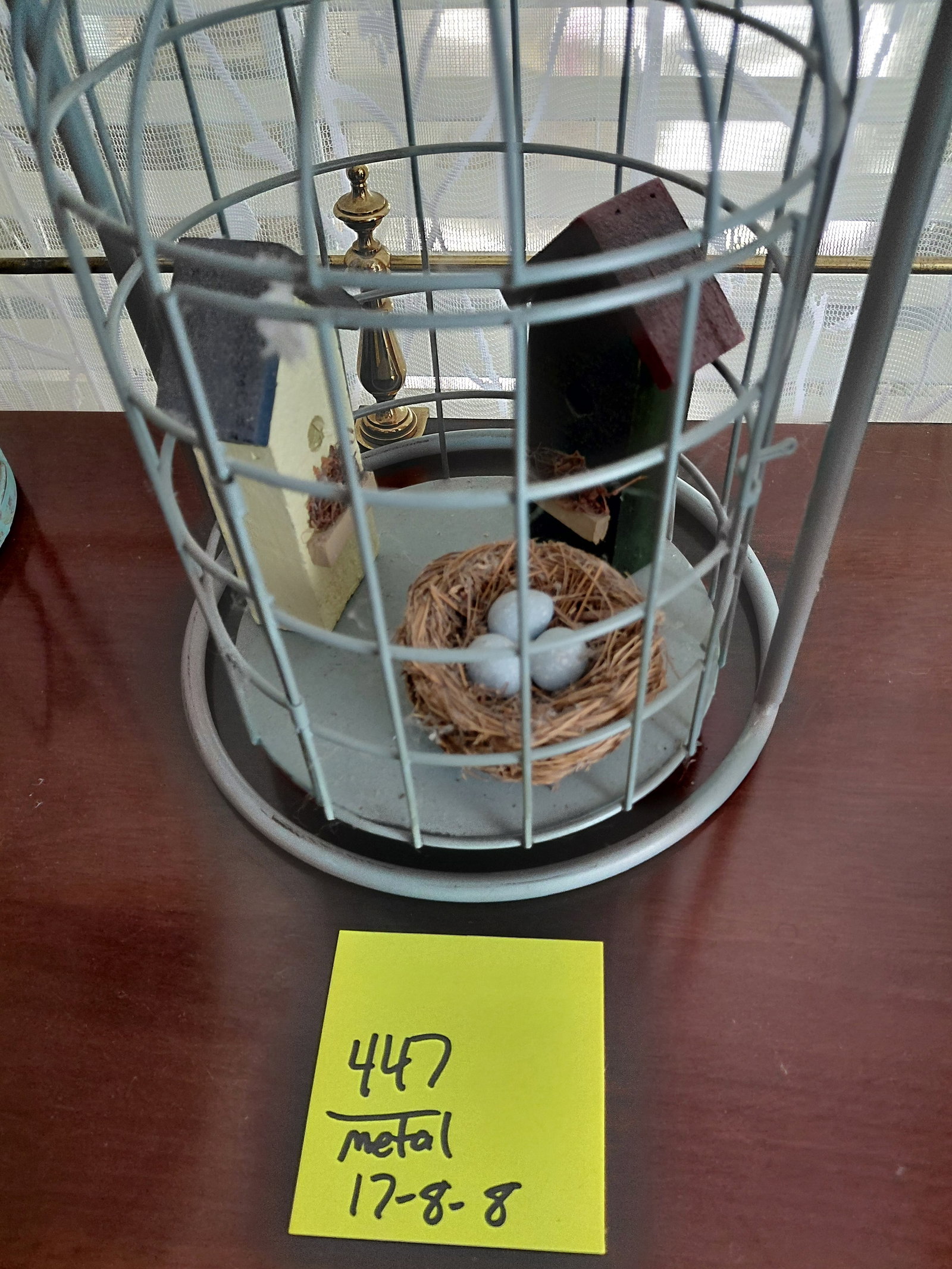 Decorative Metal Birdcage and contents - 2