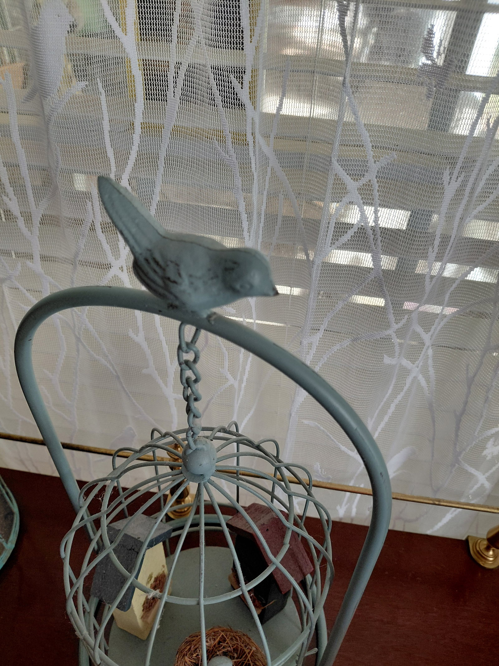 Decorative Metal Birdcage and contents - 4