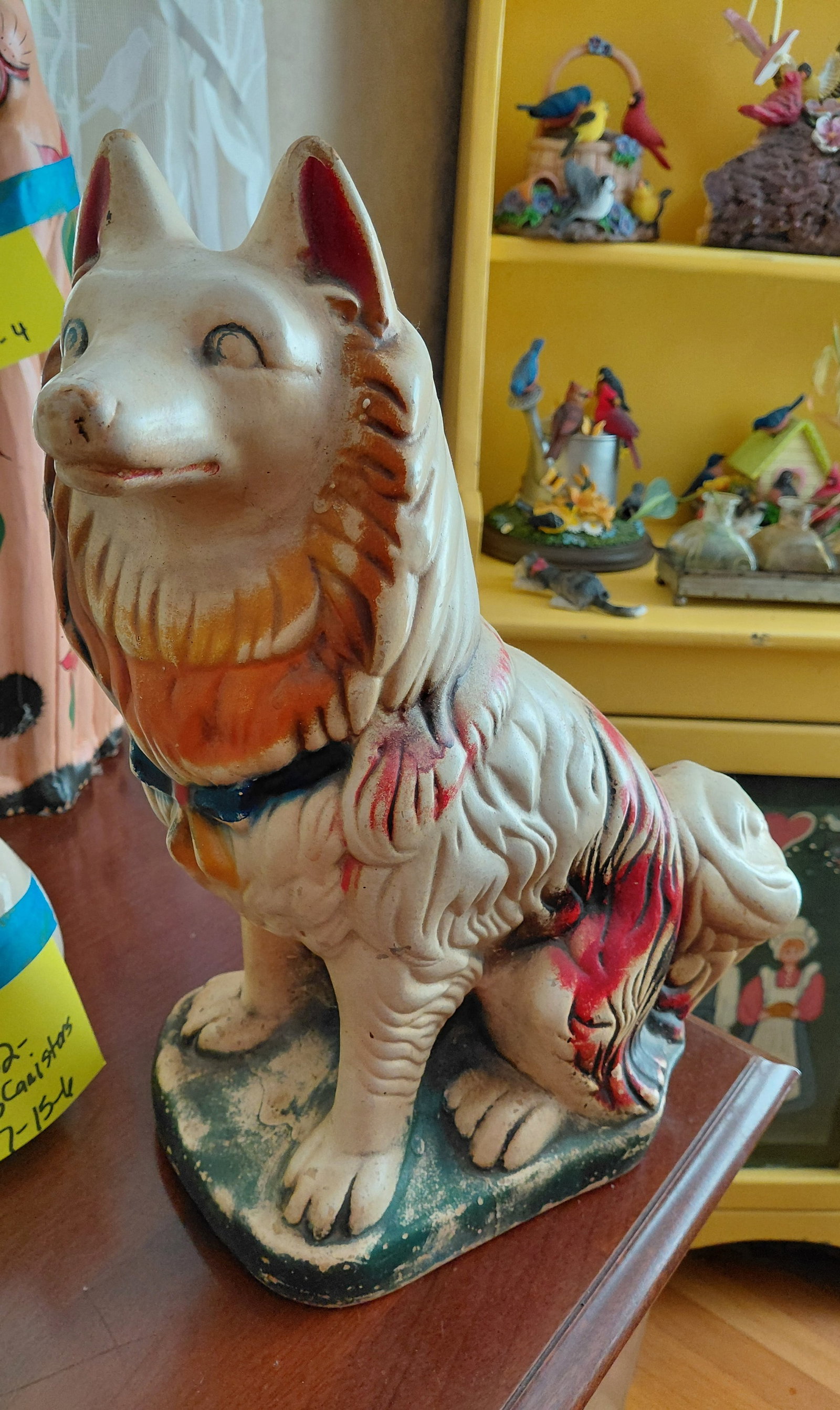 Vintage Mid Century Ceramic Collie Dog Statue - 2