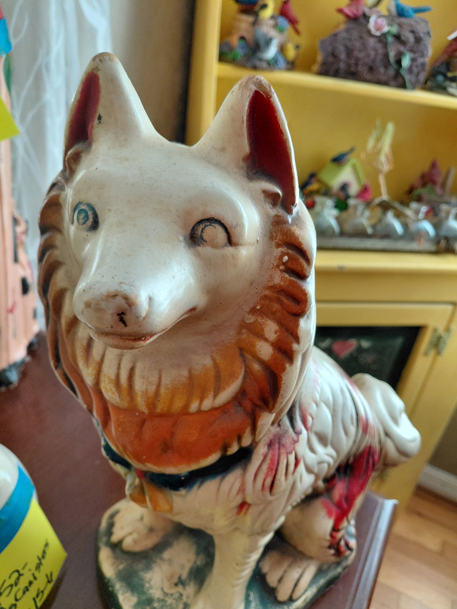 Vintage Mid Century Ceramic Collie Dog Statue - 4