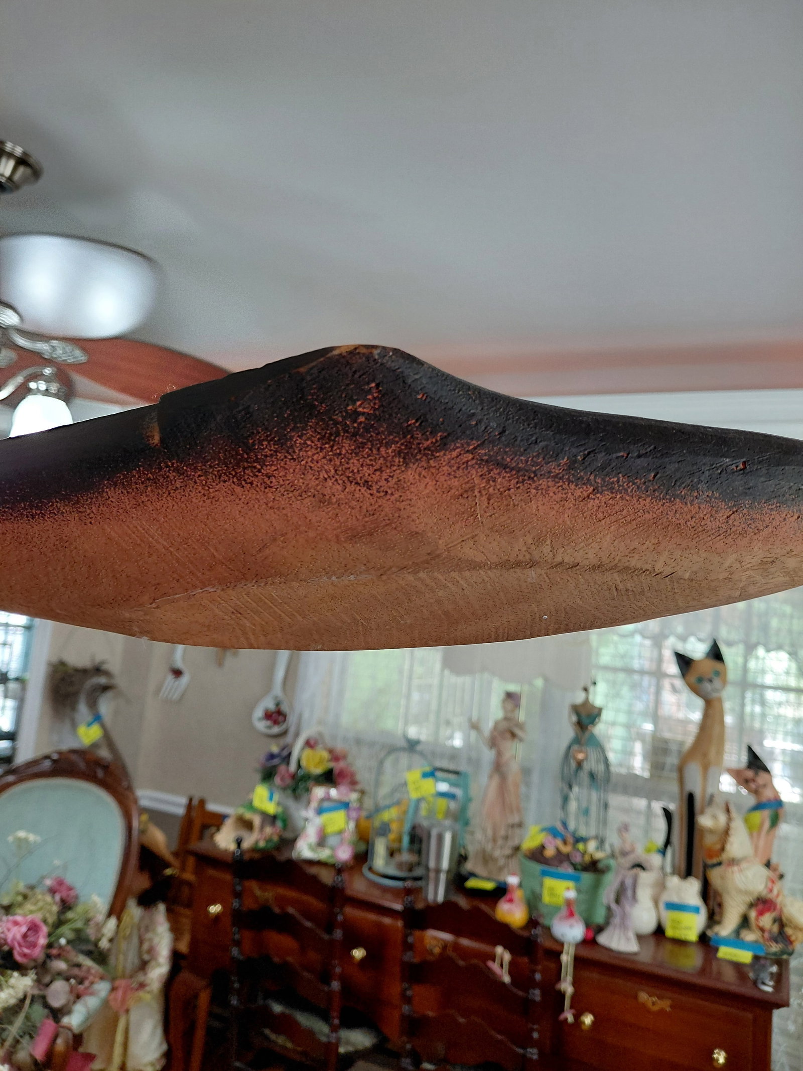 Large Carved Wood Fish Bowl/Platter - 5