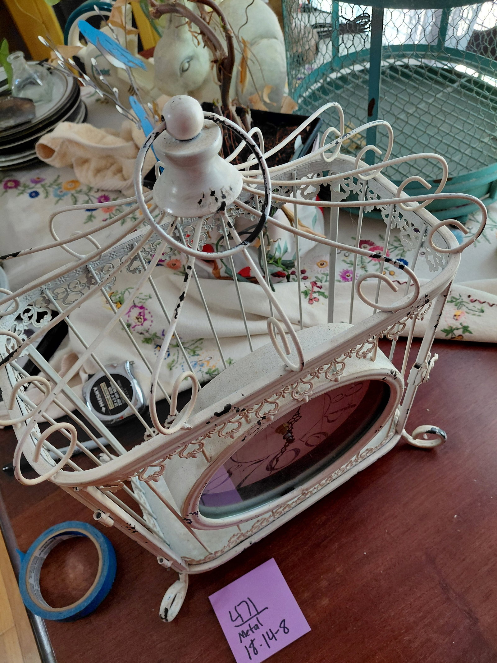 Decorative Metal Clock / untested - 4