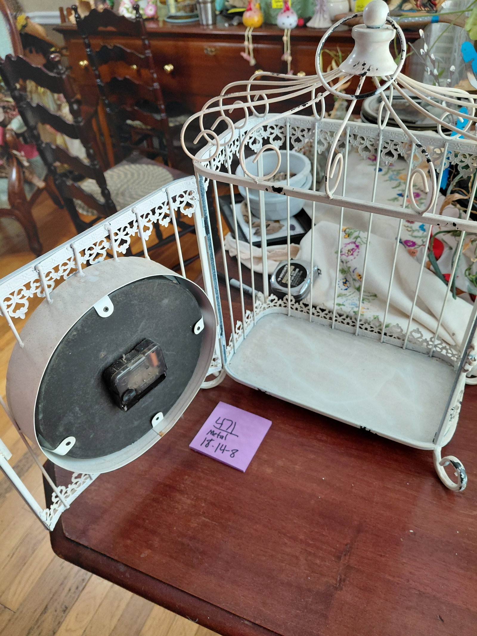 Decorative Metal Clock / untested - 6