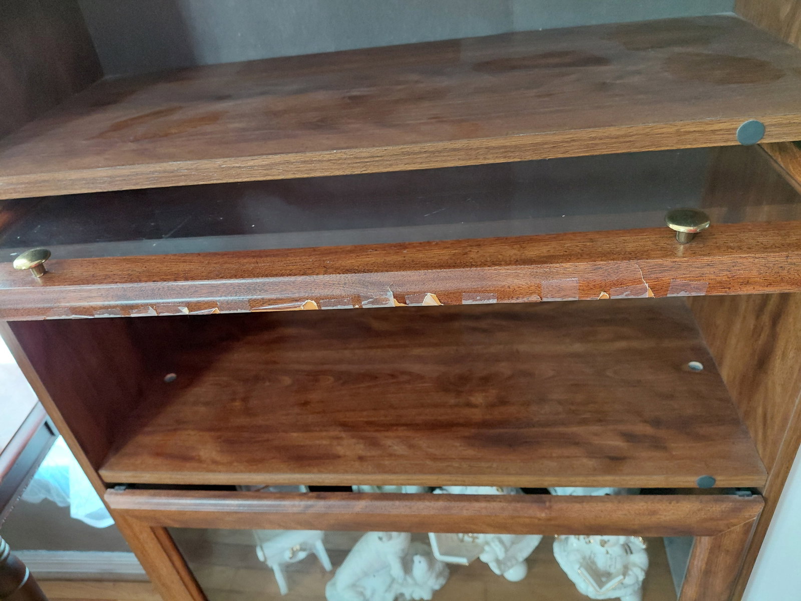 4 Shelf Contemporary Barristers Boocase / Condition isse as seen - 7