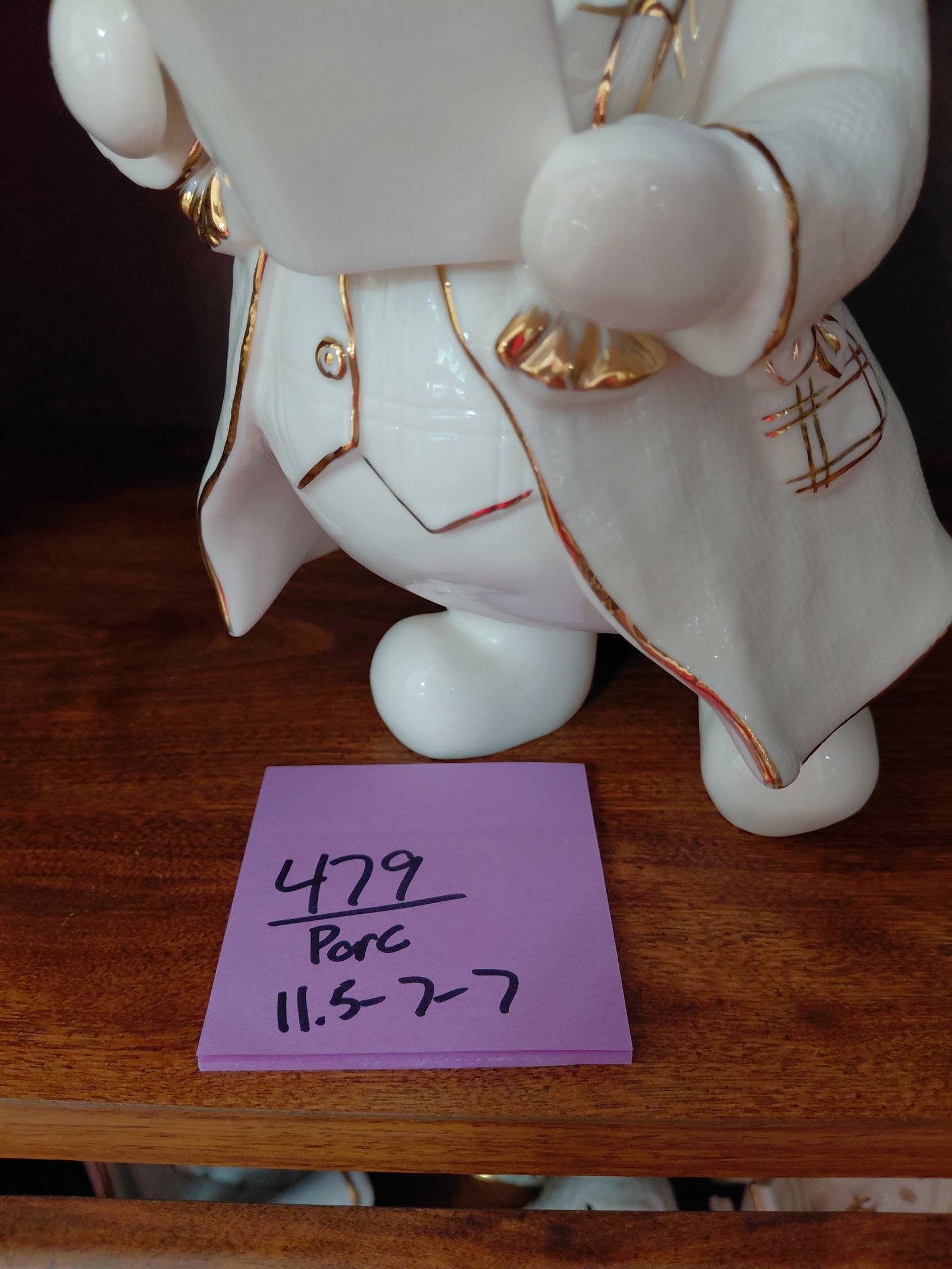 Large Porcelain Singing Snowman Statue - 2