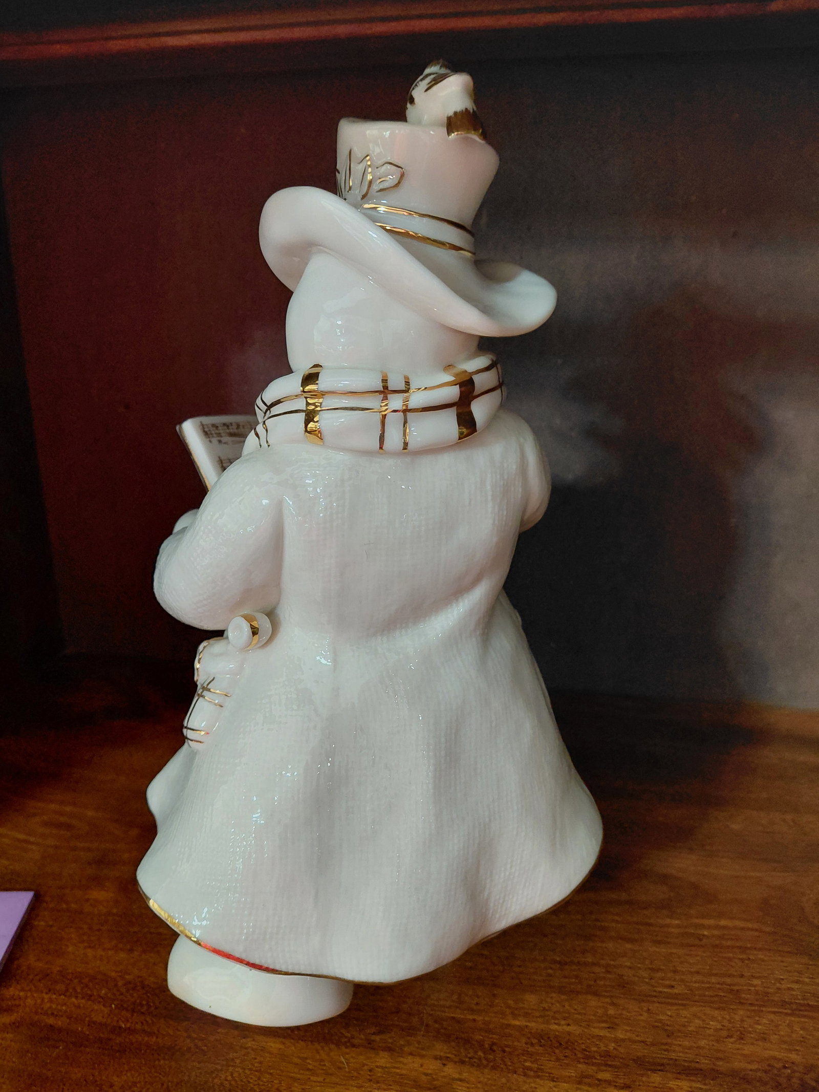Large Porcelain Singing Snowman Statue - 5