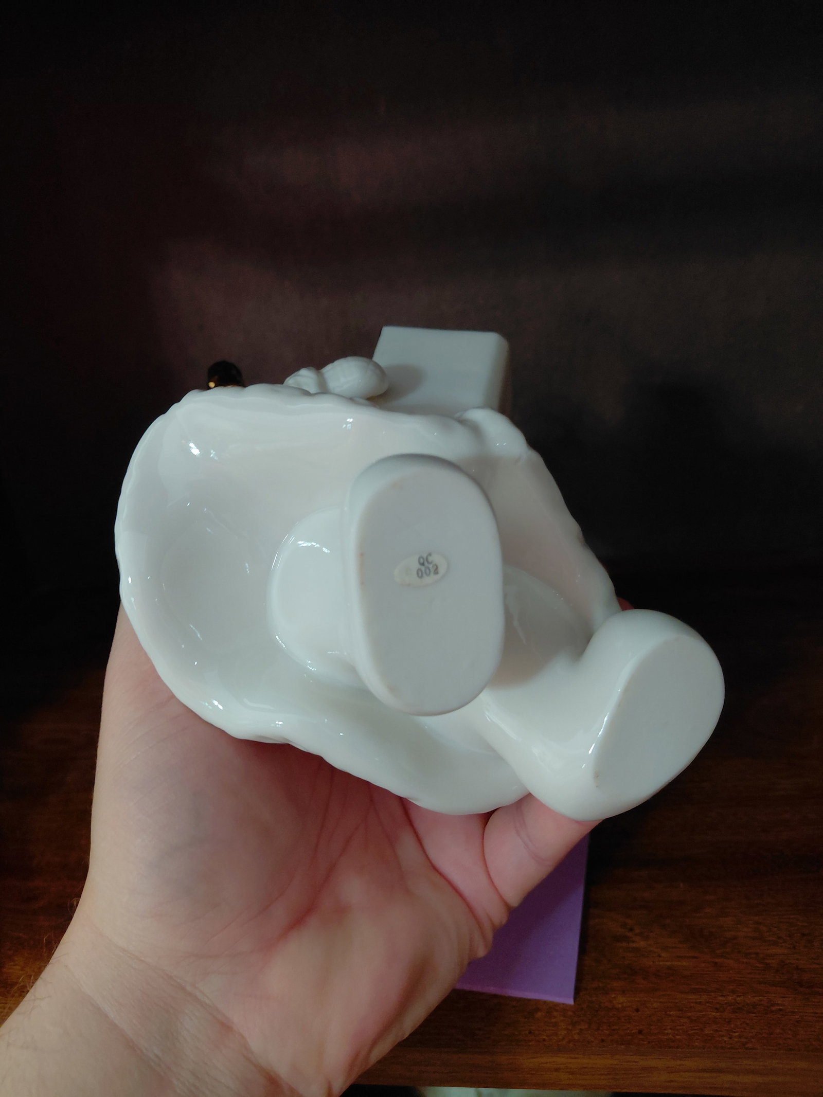 Large Porcelain Singing Snow Woman Statue - 6