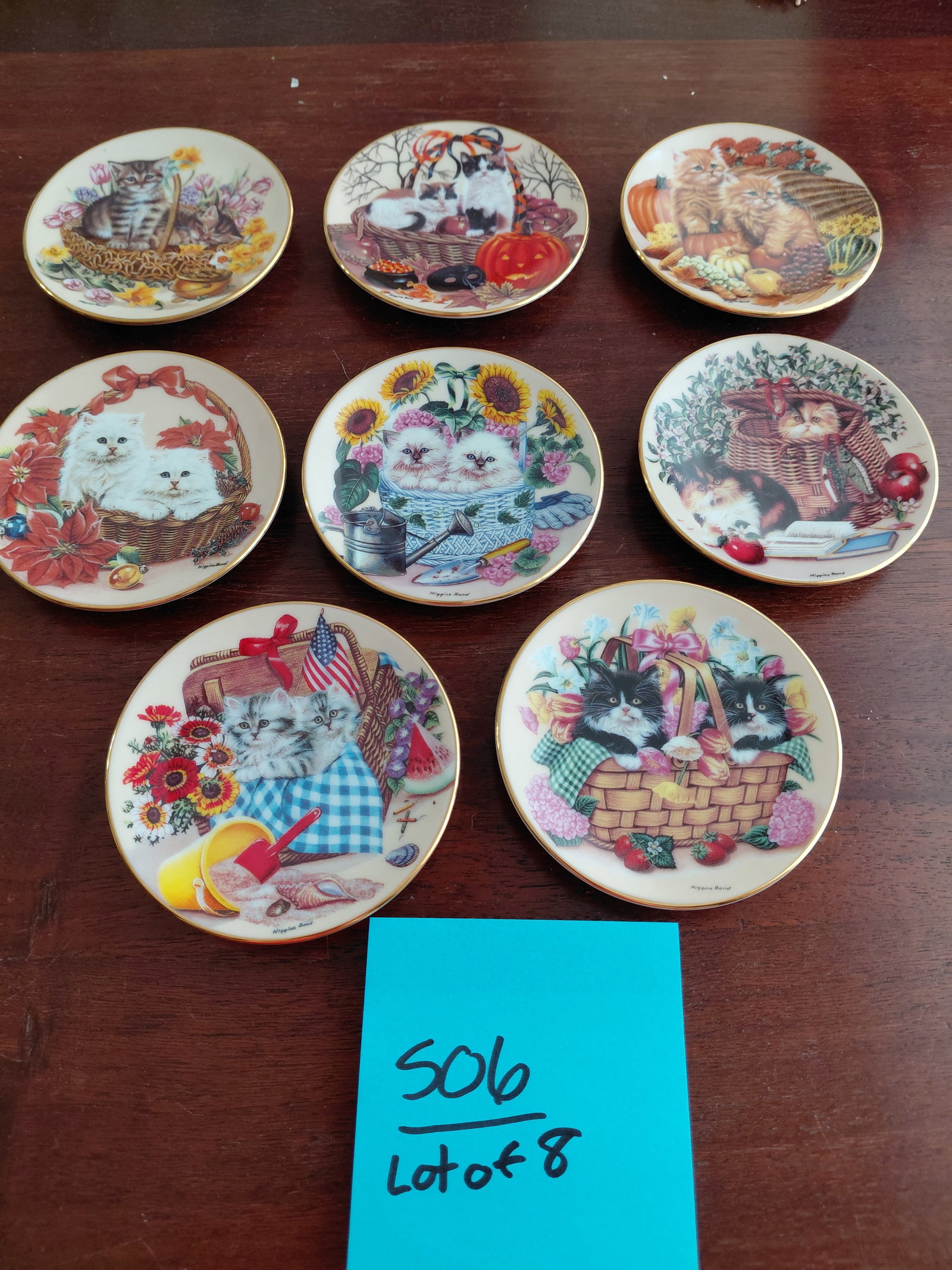 Lot of Bradford Exchange Kalender Kitties Plates - 2