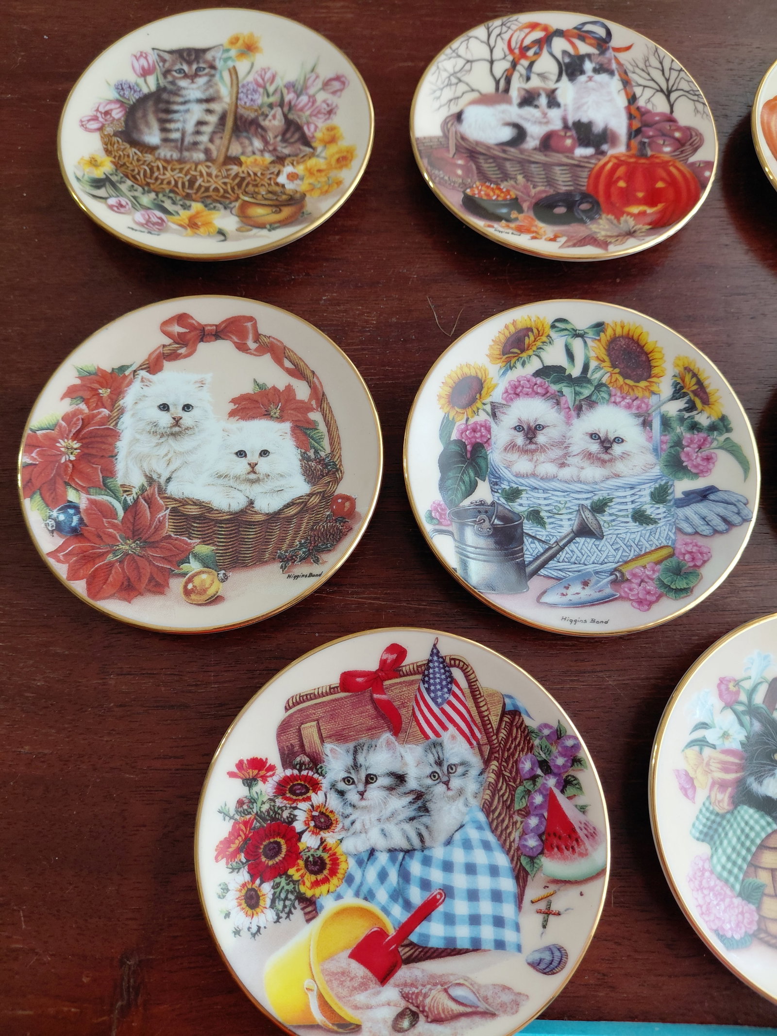 Lot of Bradford Exchange Kalender Kitties Plates - 3