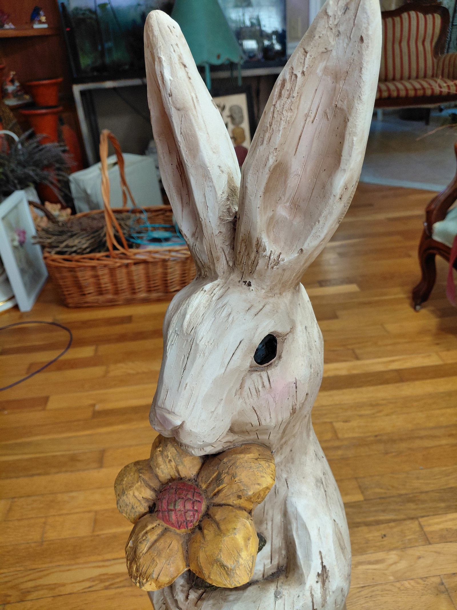 Large Ceramic Rabbit Statue - 3