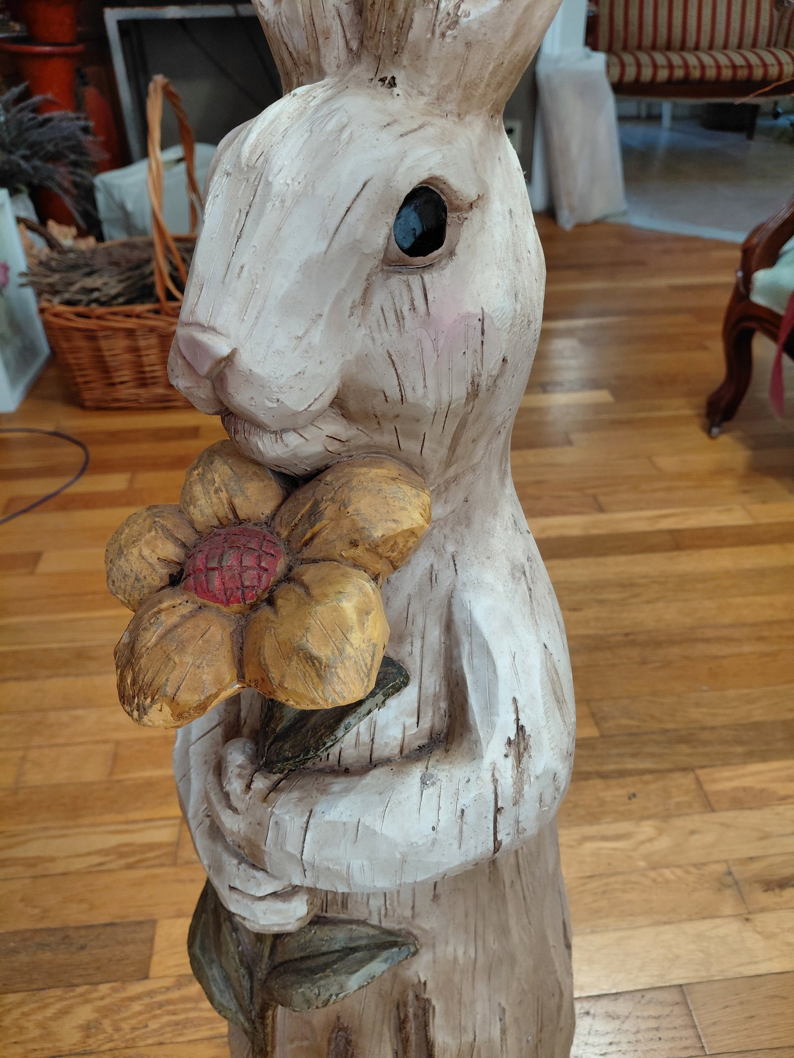 Large Ceramic Rabbit Statue - 4