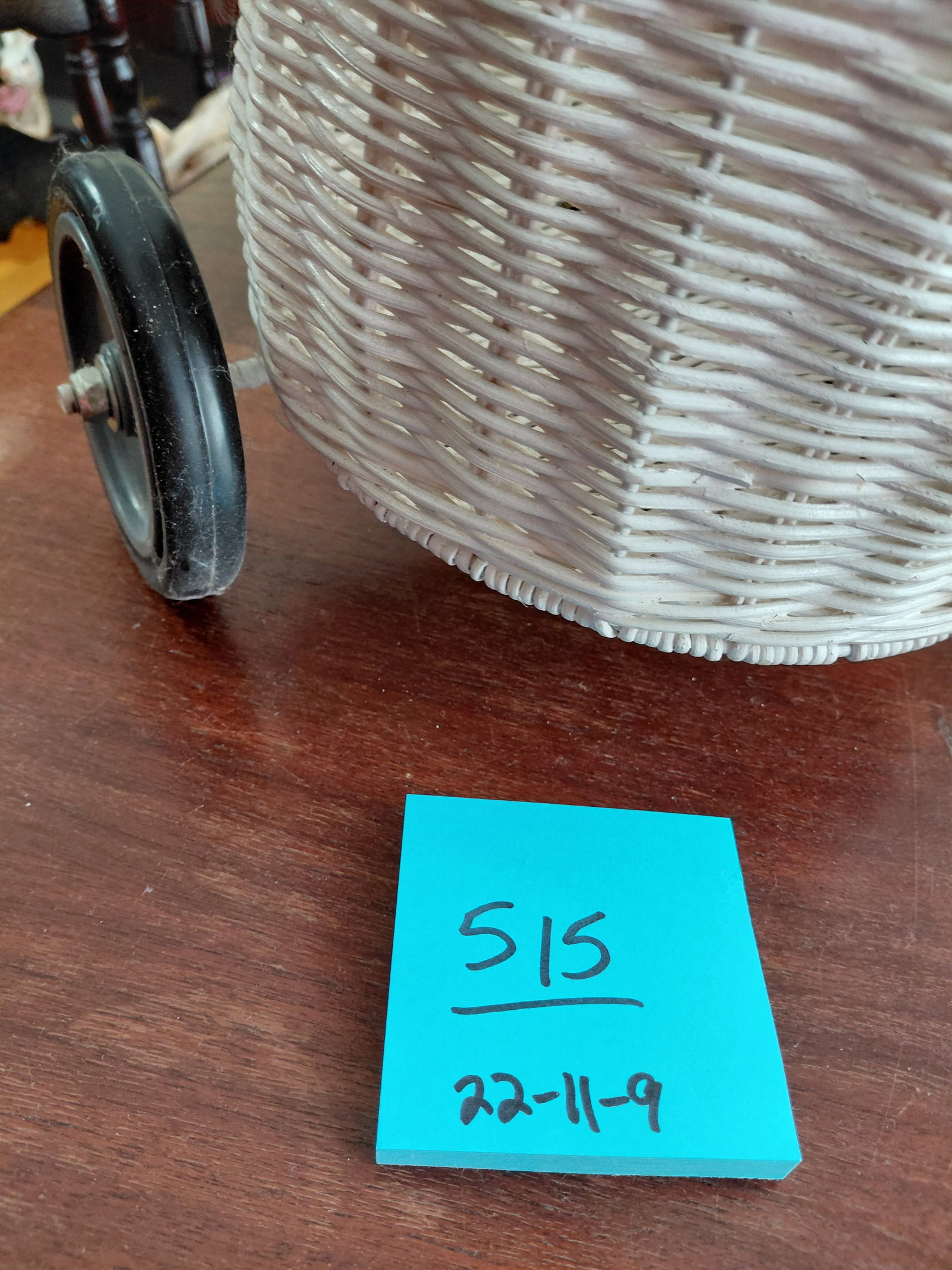 Large Wicker Shopping Basket Planter - 2