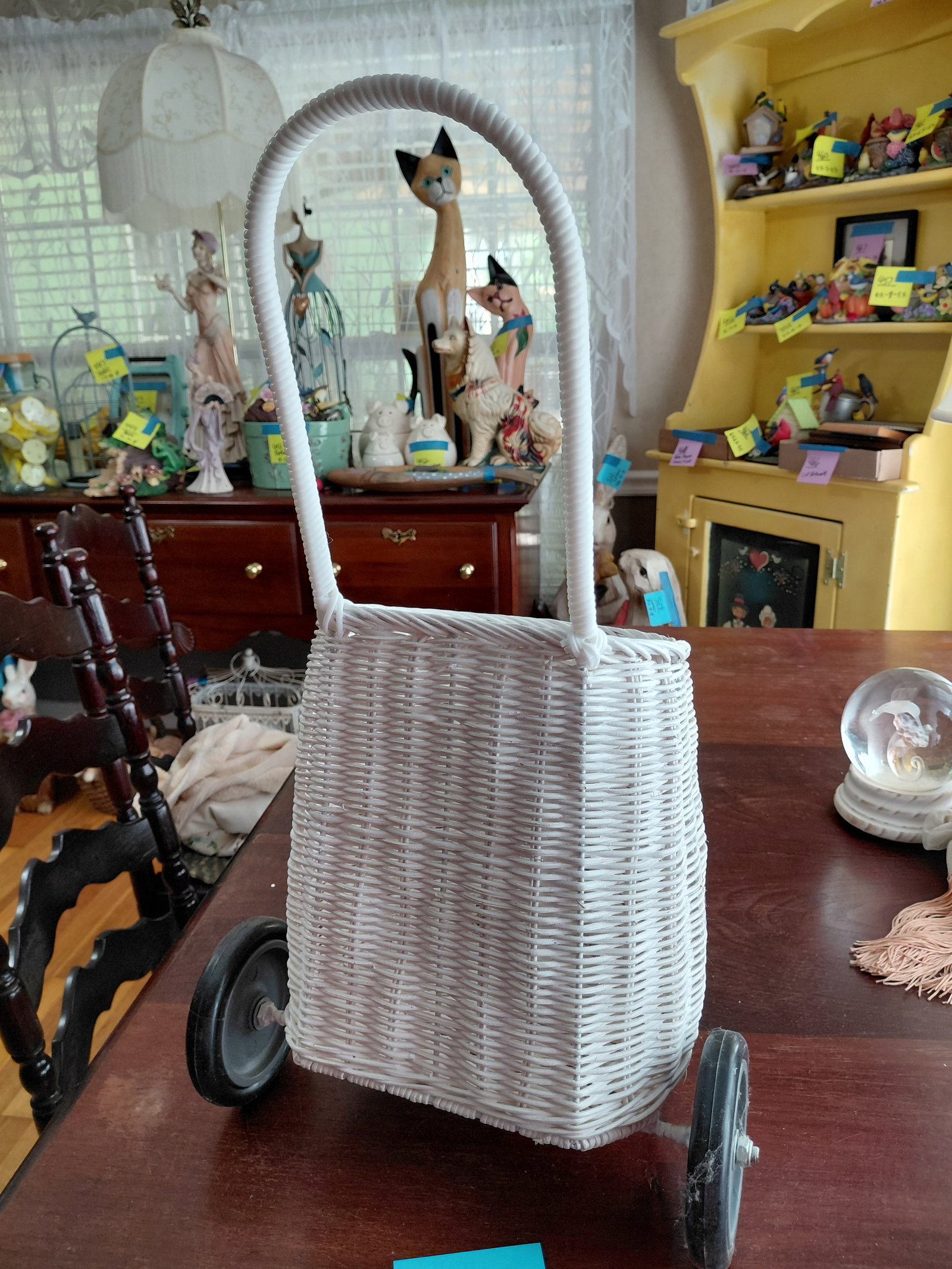 Large Wicker Shopping Basket Planter - 5