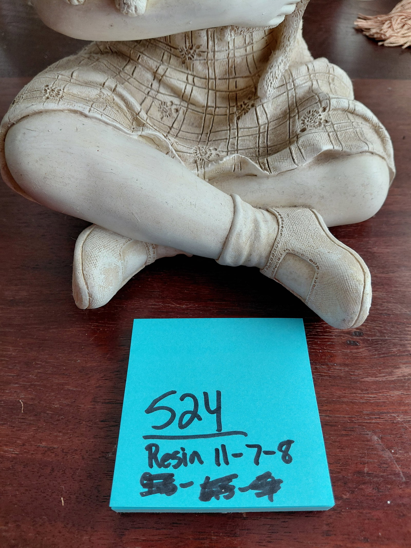 Large Resin Statue Girl with Kitten - 2