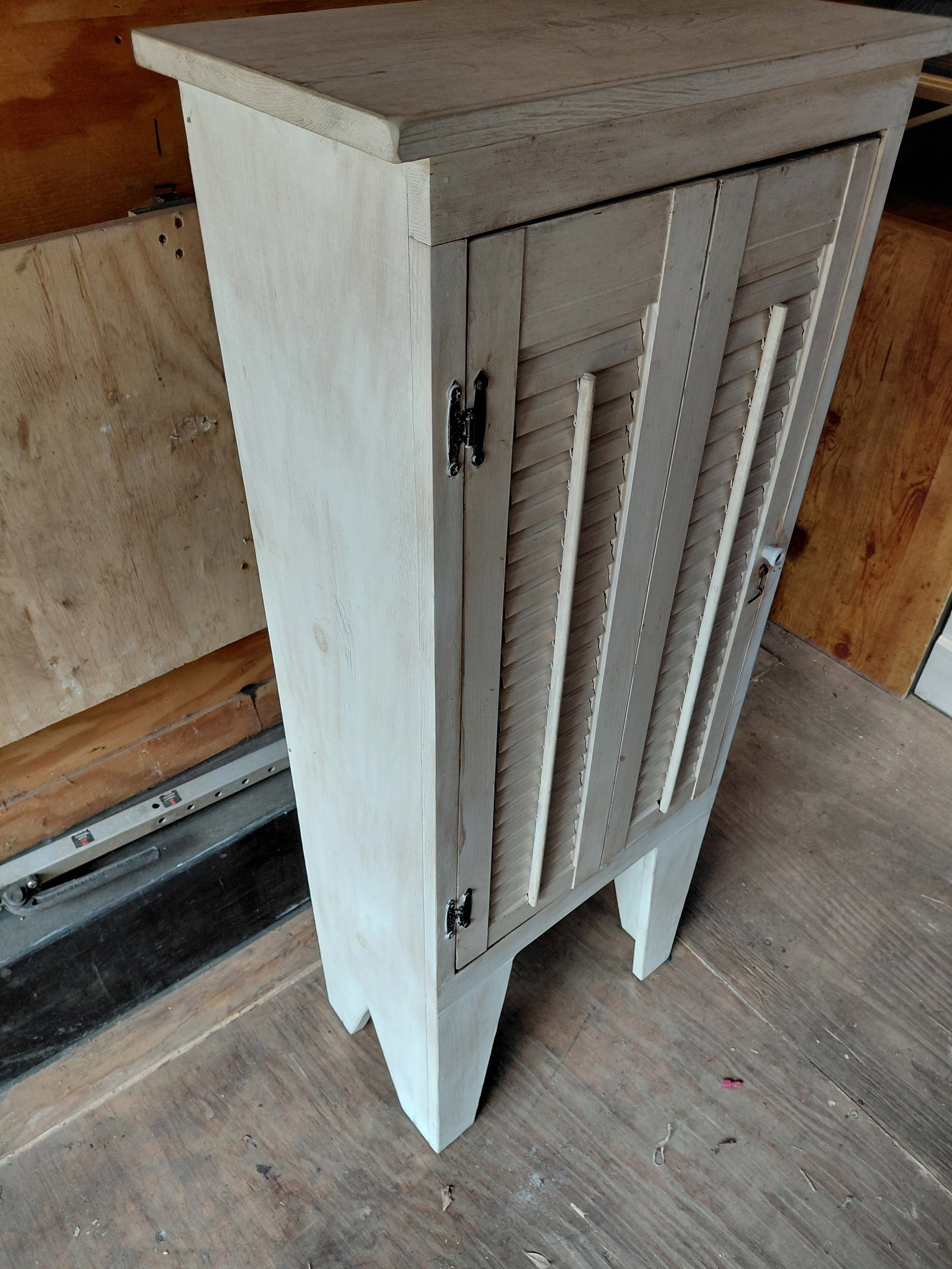 Tall Rustic Cabinet / missing latch hook as seen - 4