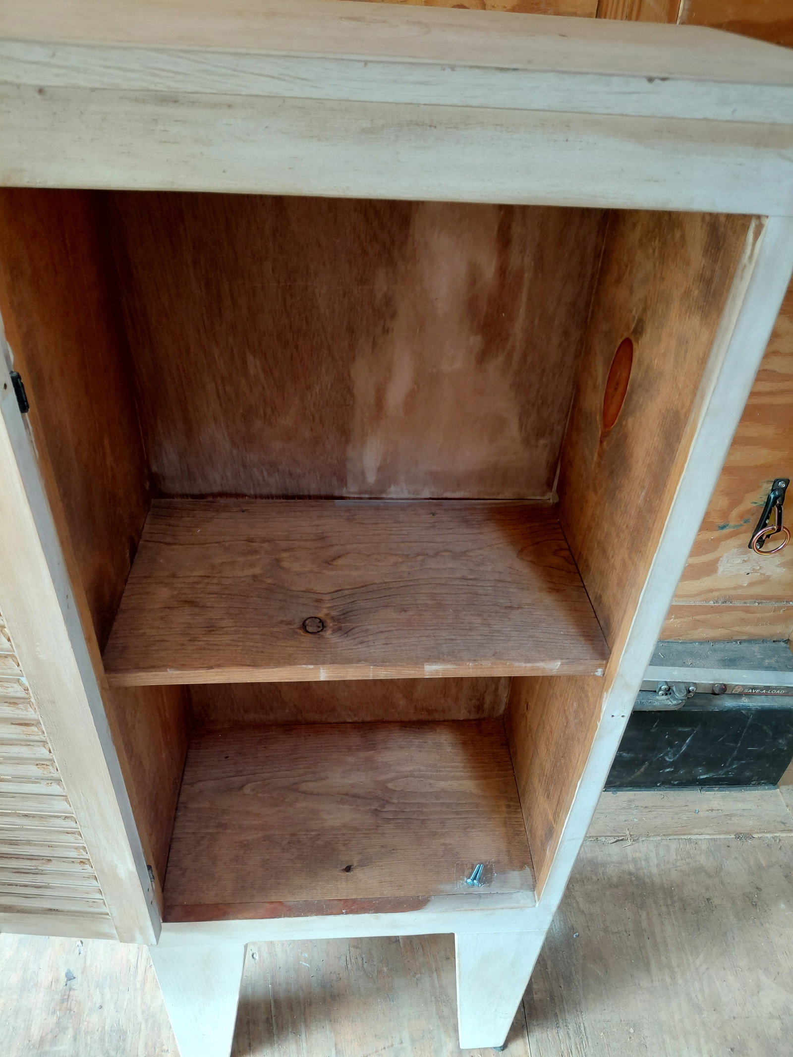 Tall Rustic Cabinet / missing latch hook as seen - 6