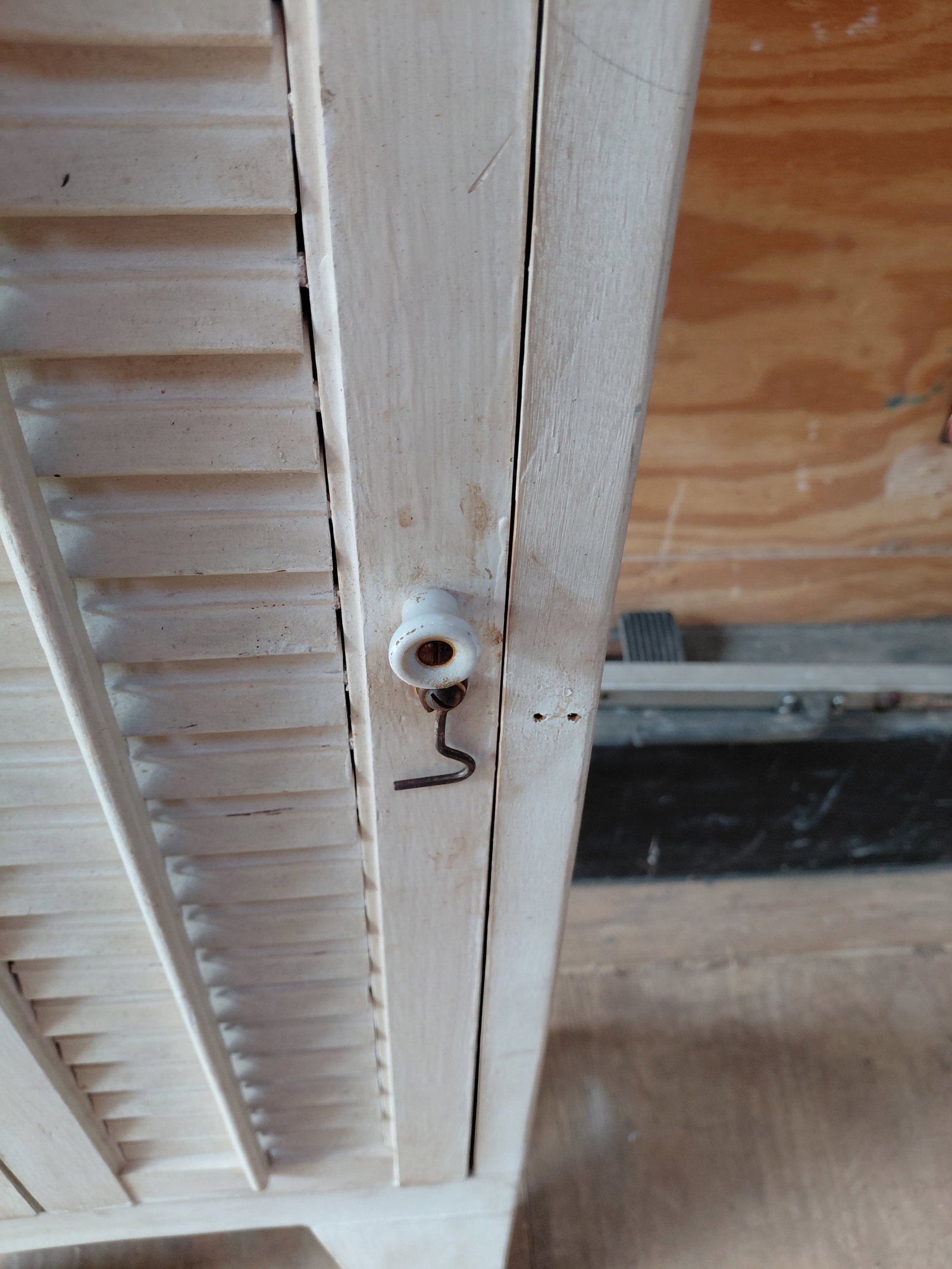 Tall Rustic Cabinet / missing latch hook as seen - 8