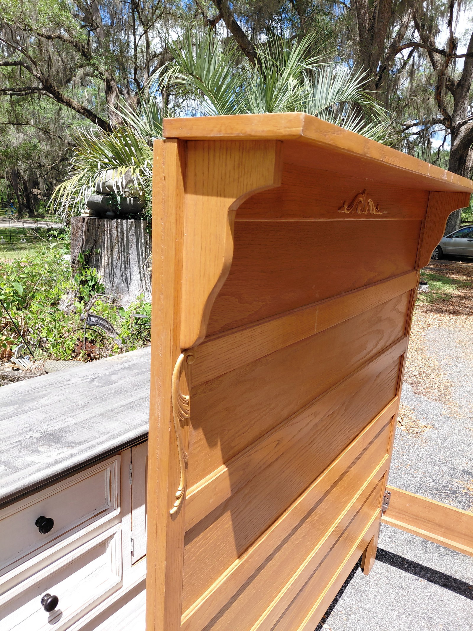 Contemporary Oak Bed - 4