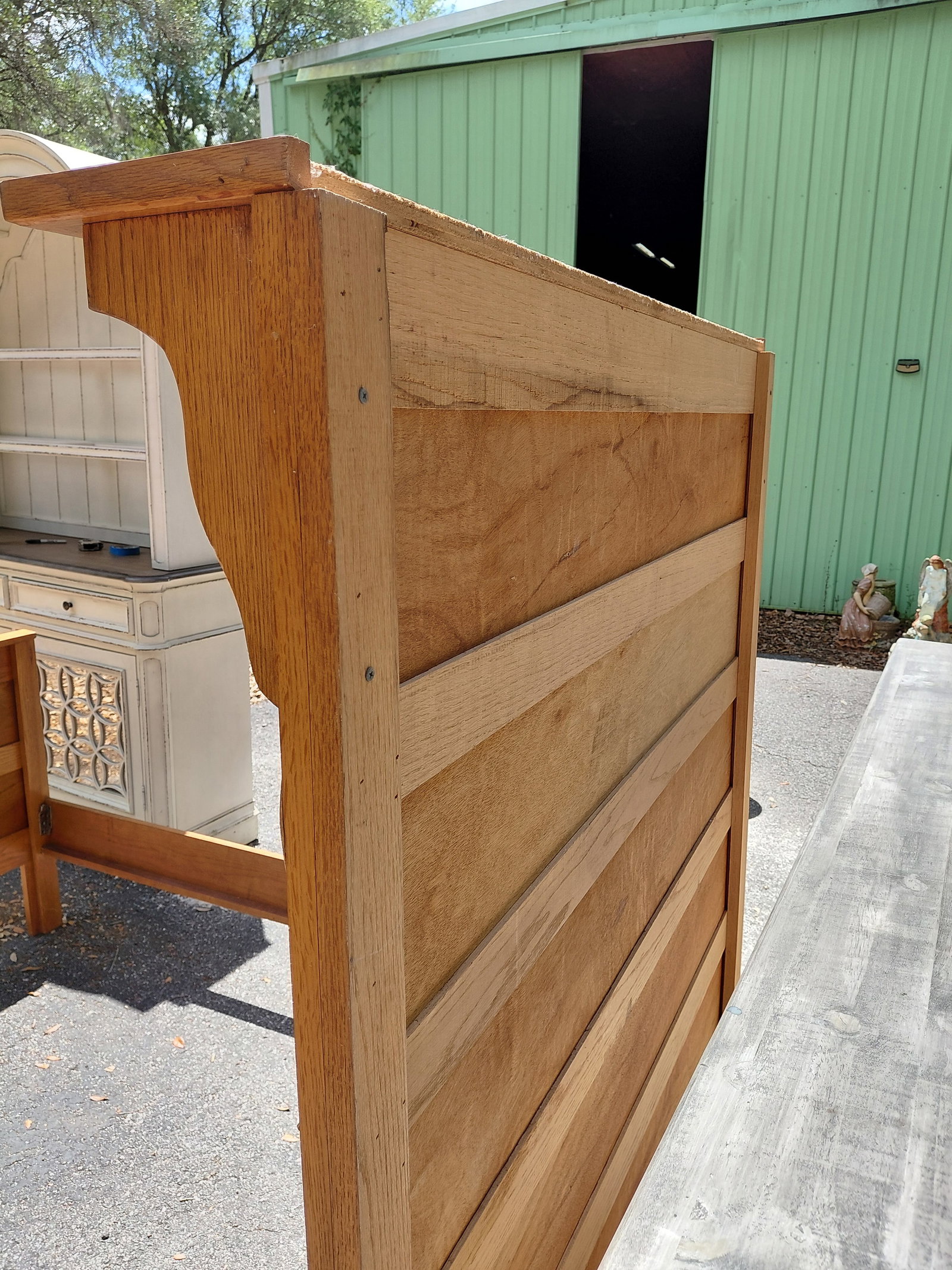 Contemporary Oak Bed - 9