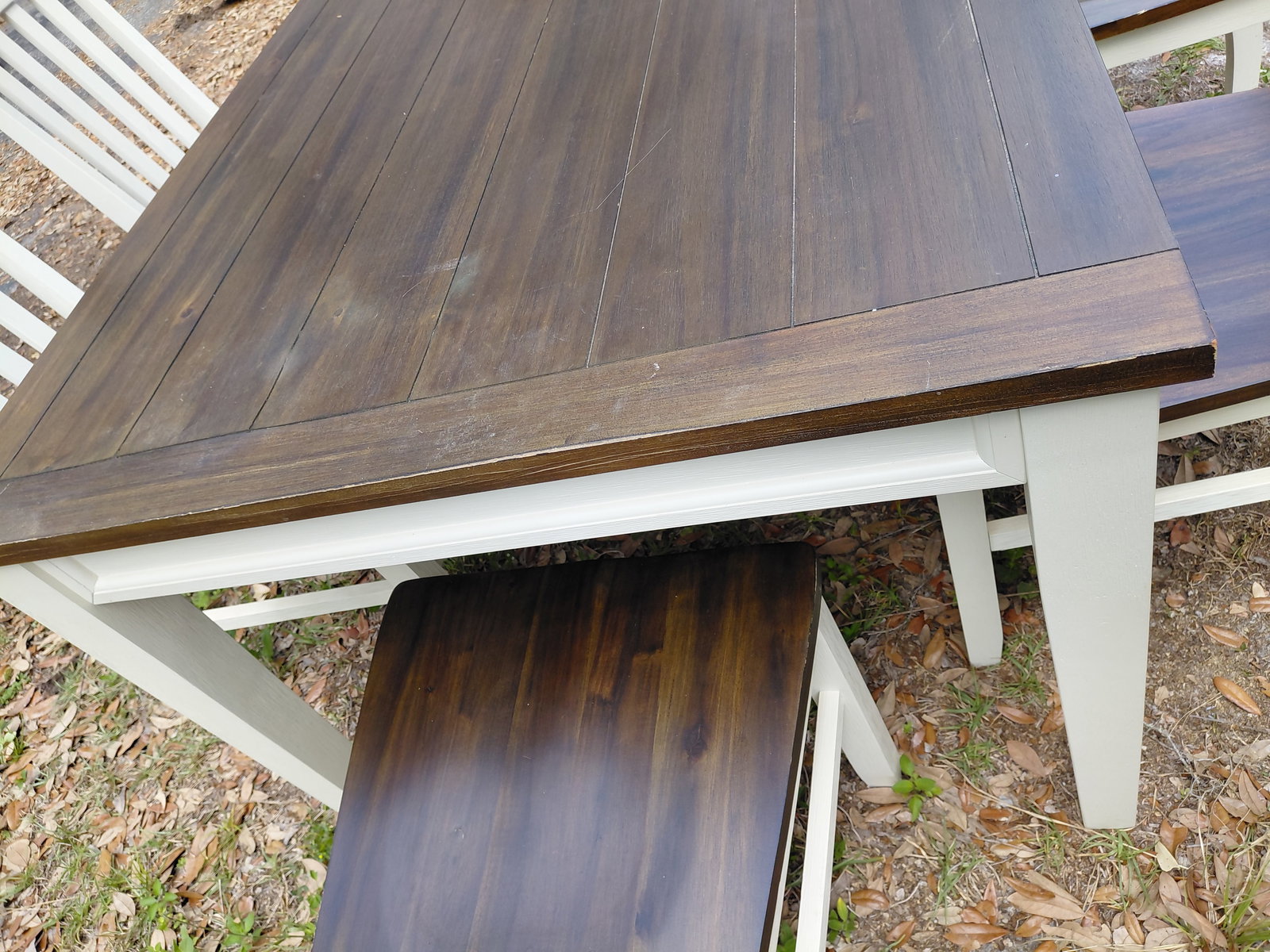 Rustic Farmhouse Table and 6 Chairs / paid over $400 / as seen - 7