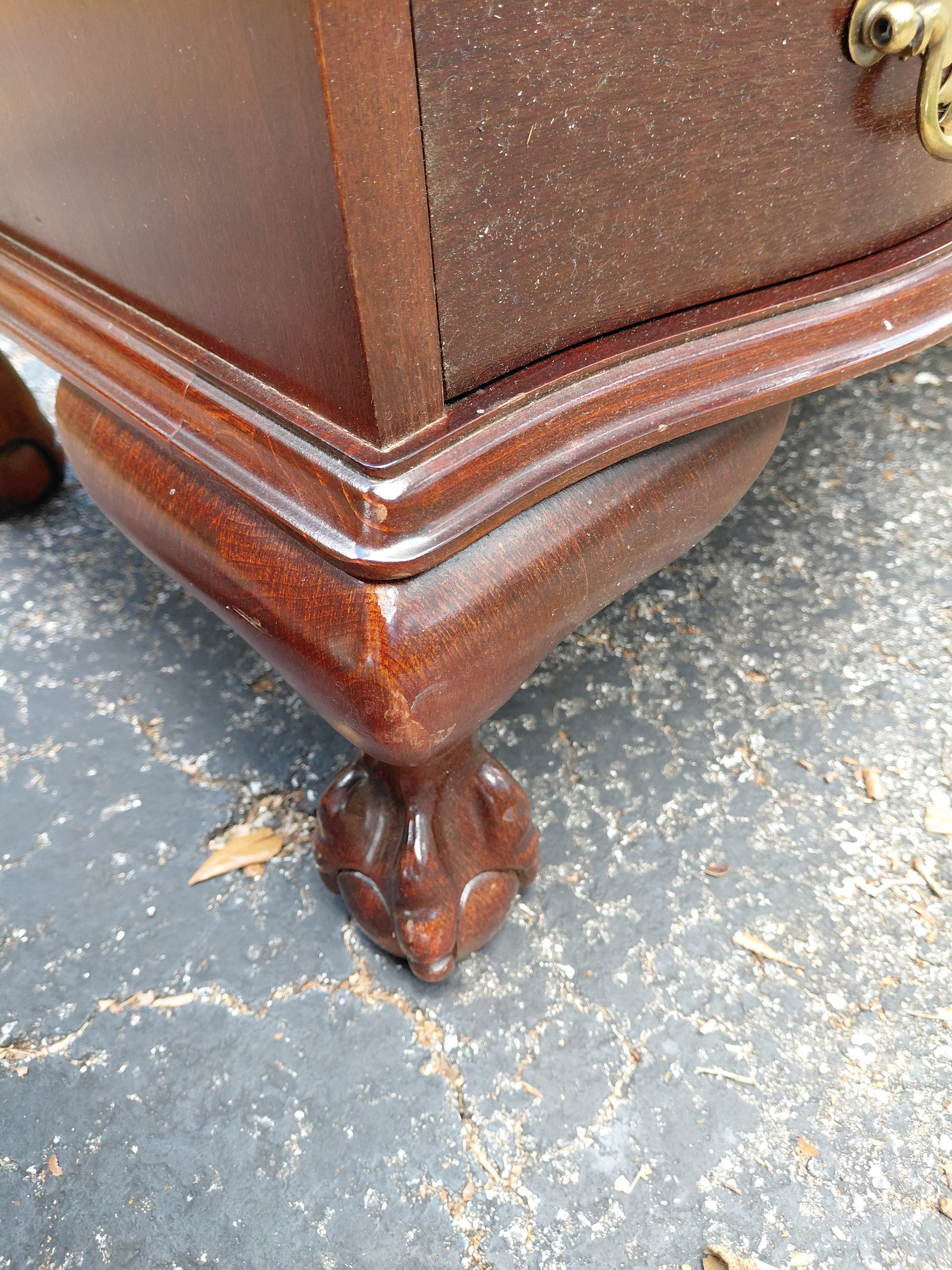 Contemporary Mahogany Secretary /we have key/ missing one knob and upper shelves as seen - 14