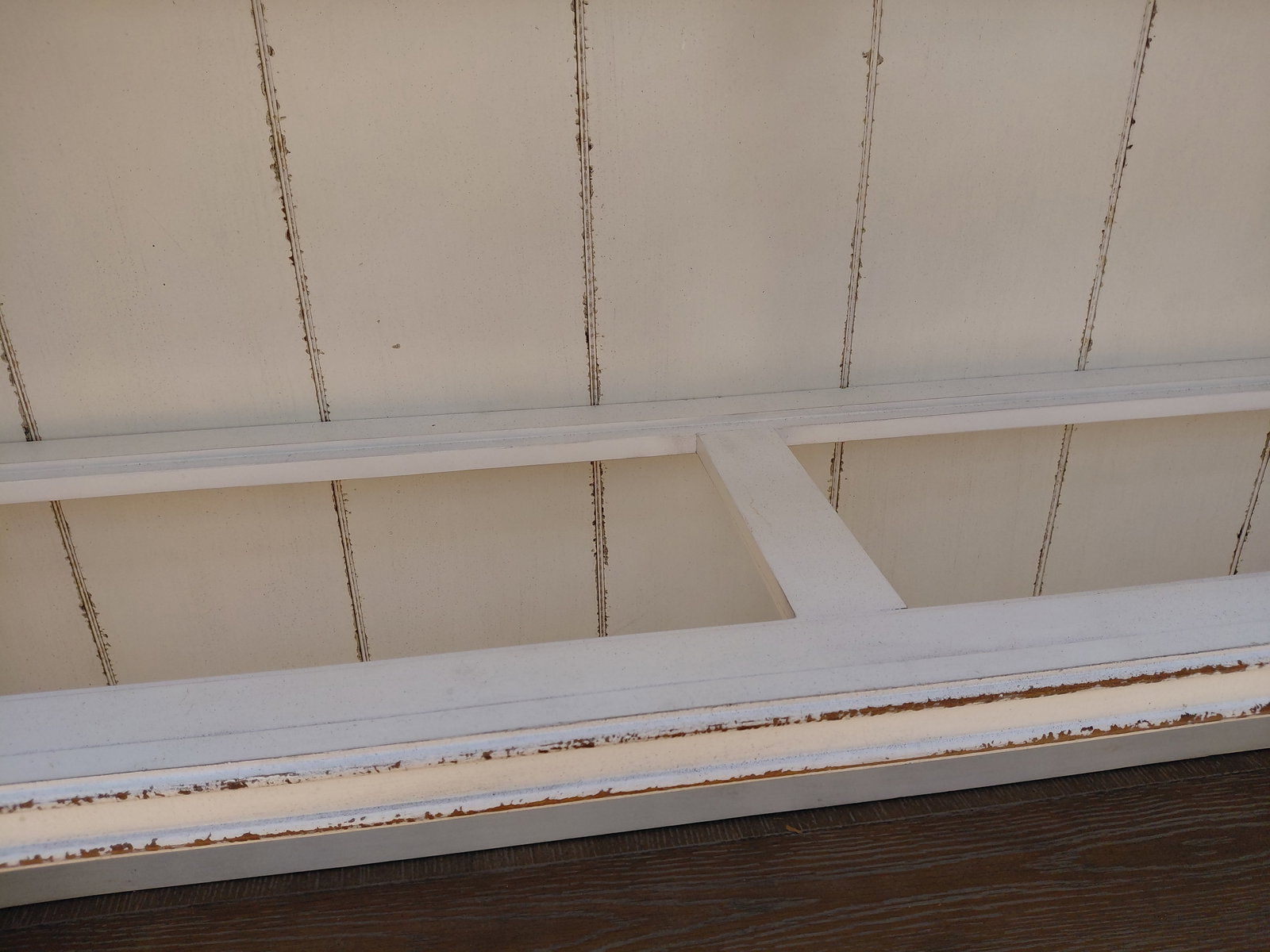 Large Rustic Farm Hutch / Missing Glass Shelves in upper part / as seen - 7