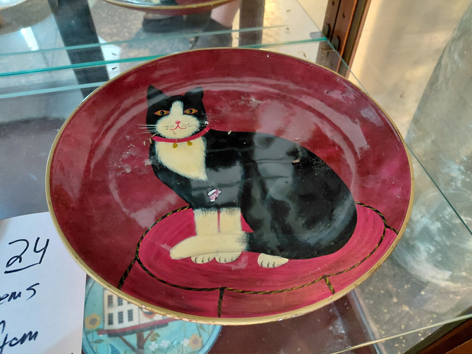 Contents of bottom 3 shelves/ large resin statue, figurines, china, etc - 10