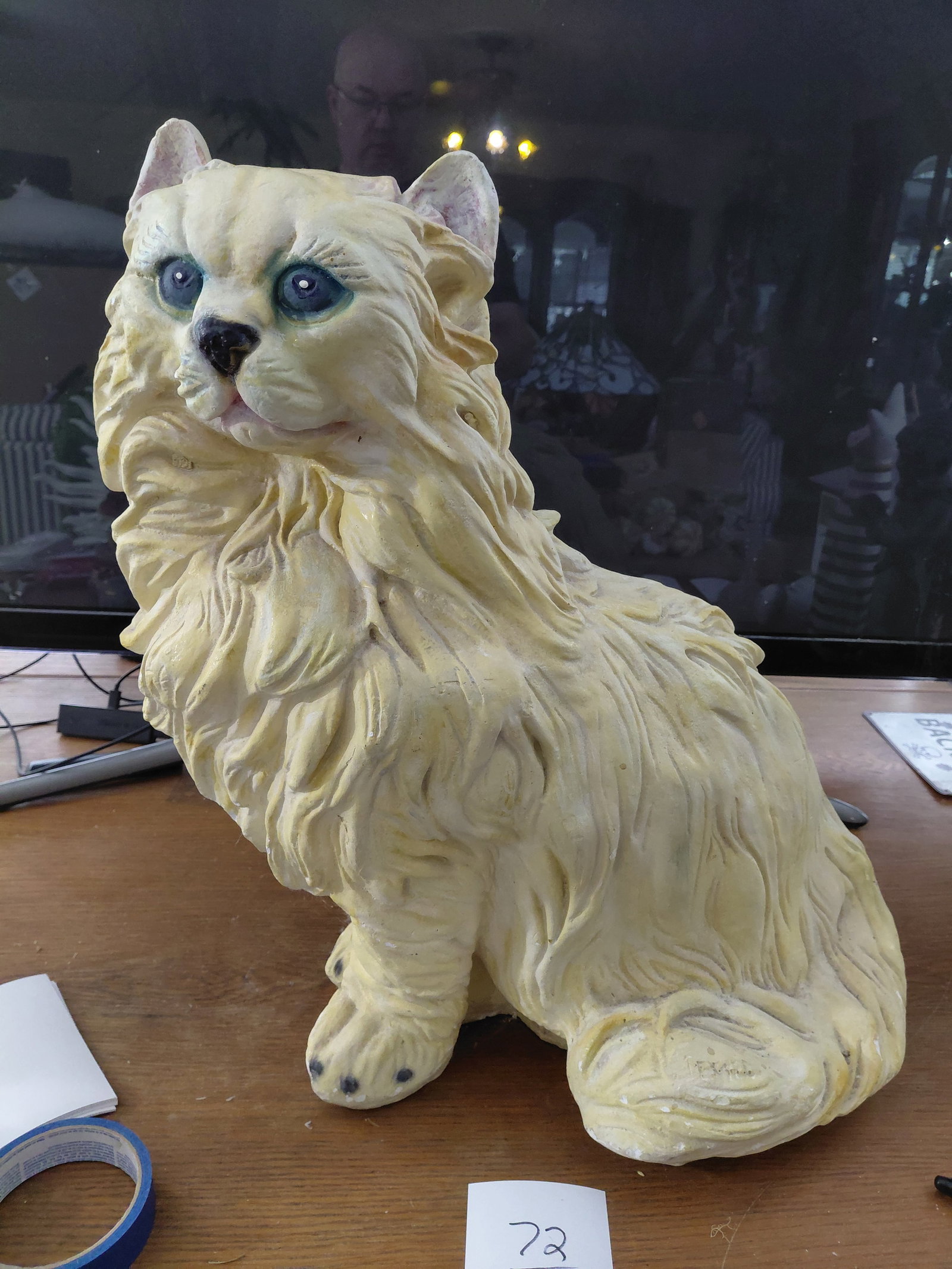 1970's Large Ceramic Persian Cat Statue / as seen (1 of 13)