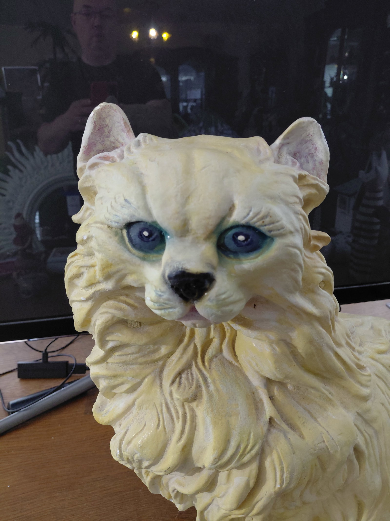 1970's Large Ceramic Persian Cat Statue / as seen - 3