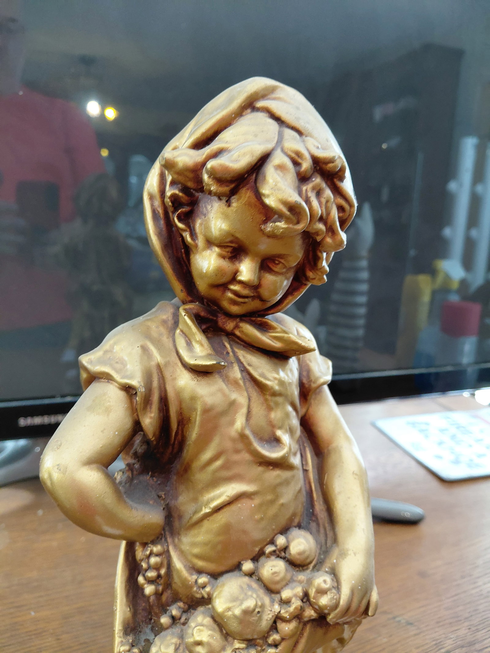 Ceramic Girl Statue - 3