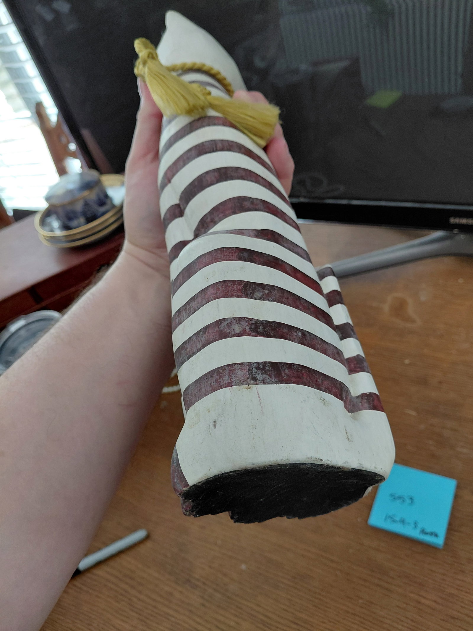 Resin Statue Striped Cat - 4